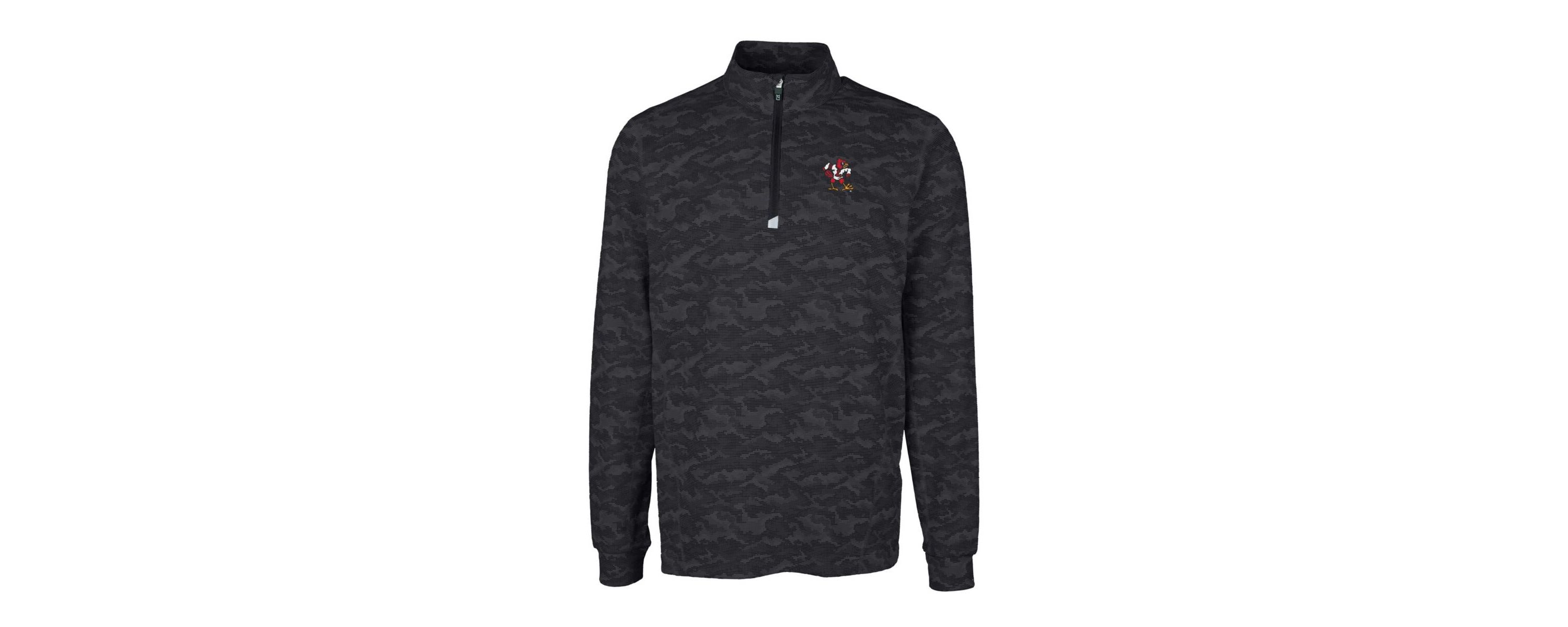NCAA Louisville Cardinals Vault Traverse Print Stretch Quarter-Zip Pullover Top