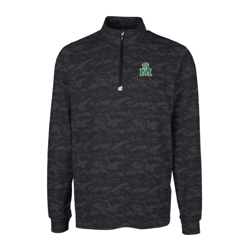 NCAA Marshall Thundering Herd Vault Traverse Print Stretch Quarter-Zip Pullover Top