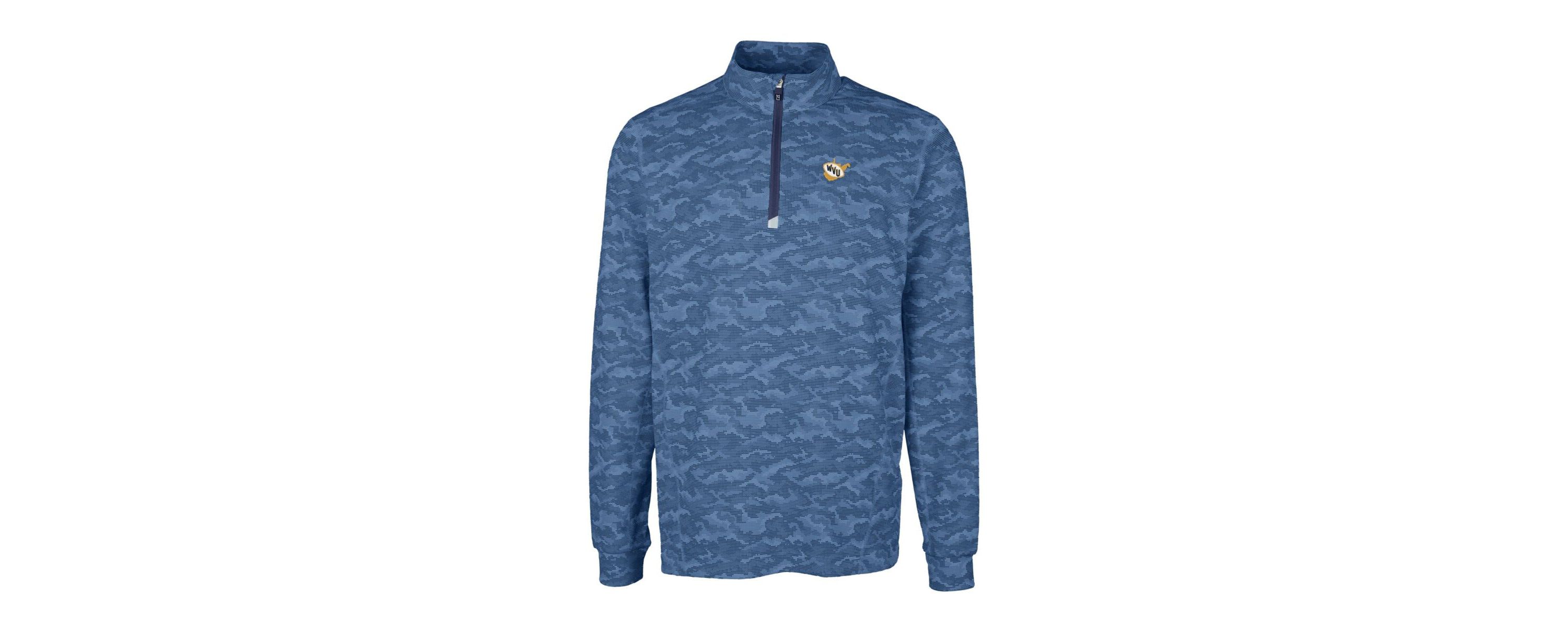 NCAA West Virginia Mountaineers Vault Traverse Print Stretch Quarter-Zip Pullover Top