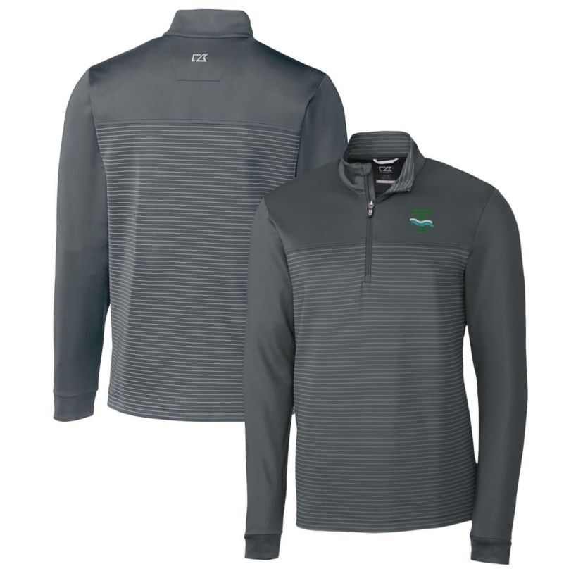 Tulane Green Wave NCAA Tulane Wave Traverse Stripe Quarter-Zip Pullover Top