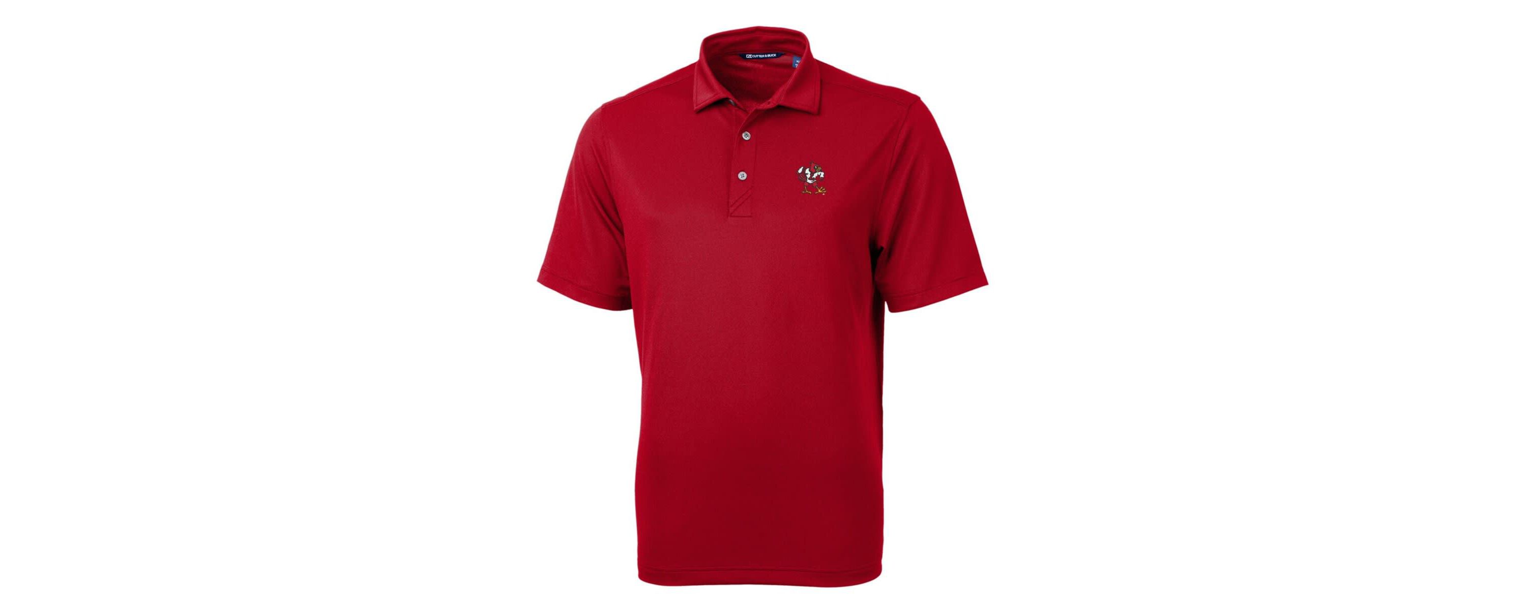 NCAA Louisville Cardinals Team Logo Virtue Eco Pique Recycled Polo