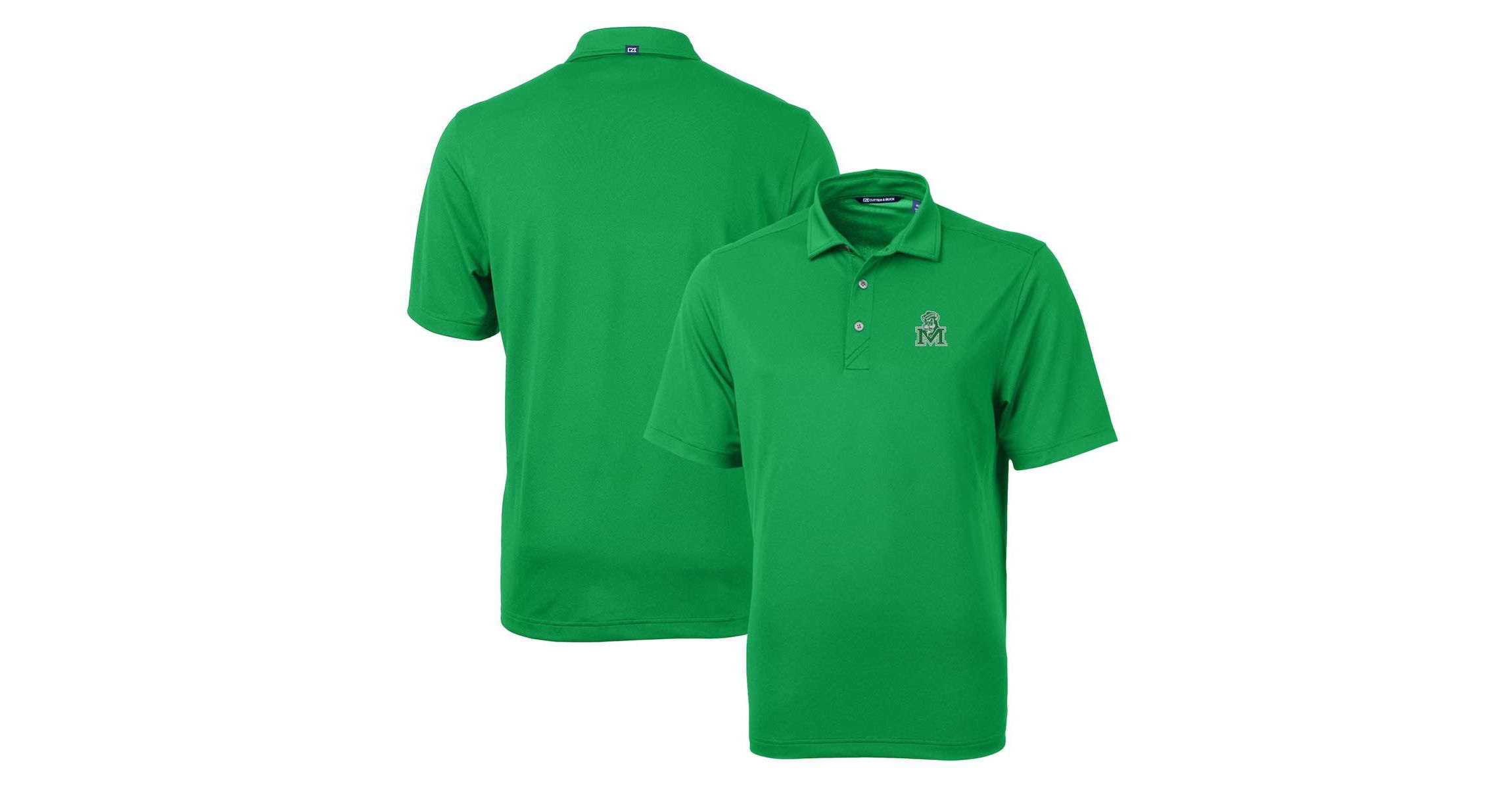NCAA Kelly Marshall Thundering Herd Team Logo Virtue Eco Pique Recycled Polo