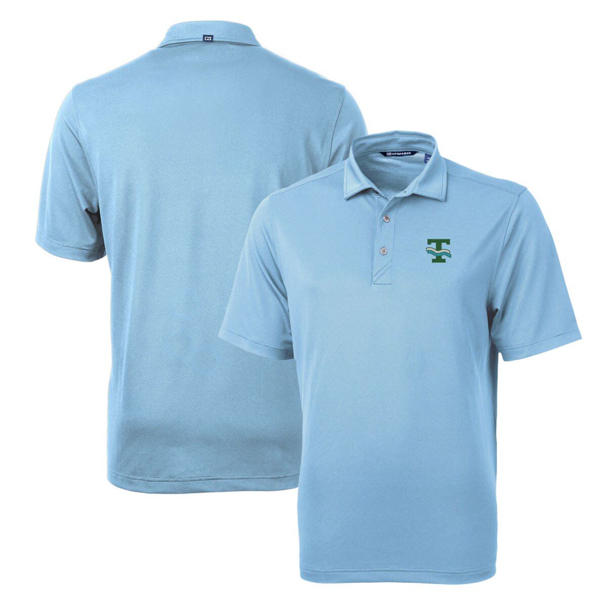 Tulane Green Wave NCAA Light Tulane Wave Team Logo Virtue Eco Pique Recycled Polo