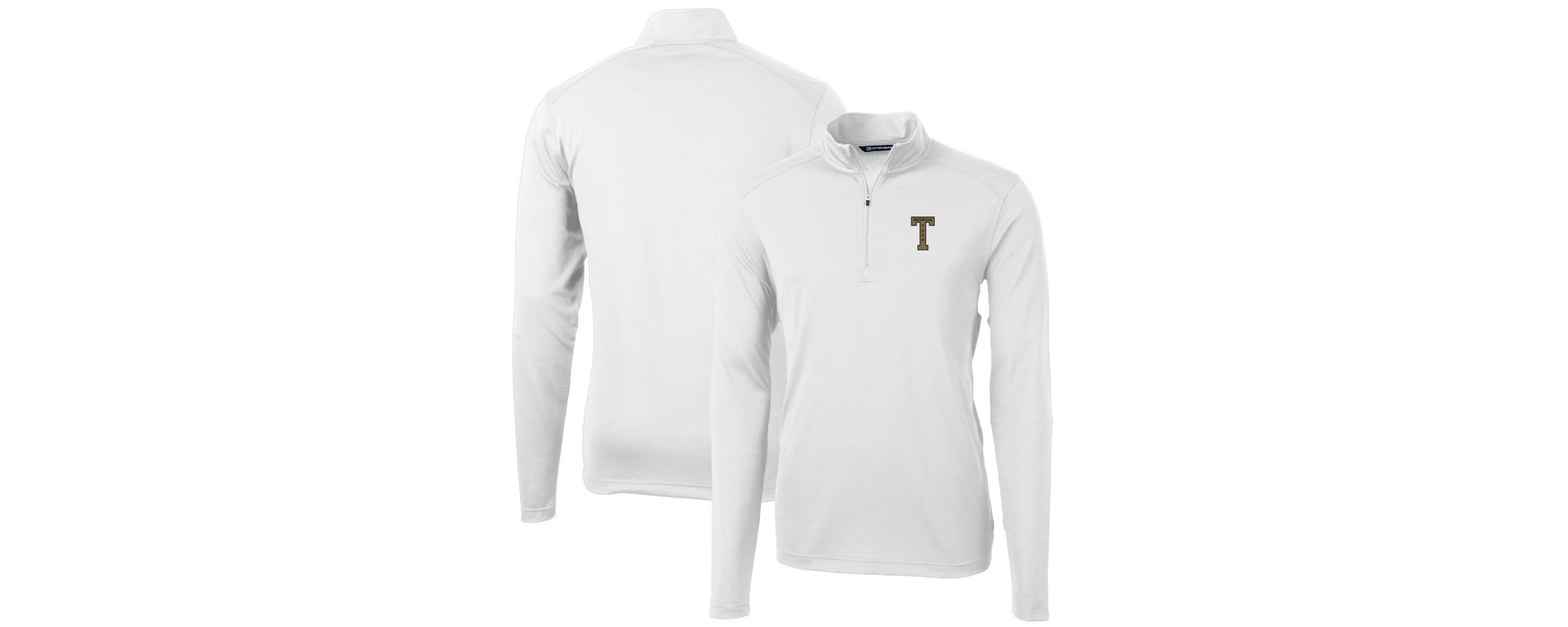 Georgia Tech Yellow Jackets NCAA Georgia Tech Jackets Virtue Eco Pique Recycled Quarter-Zip Pullover Top