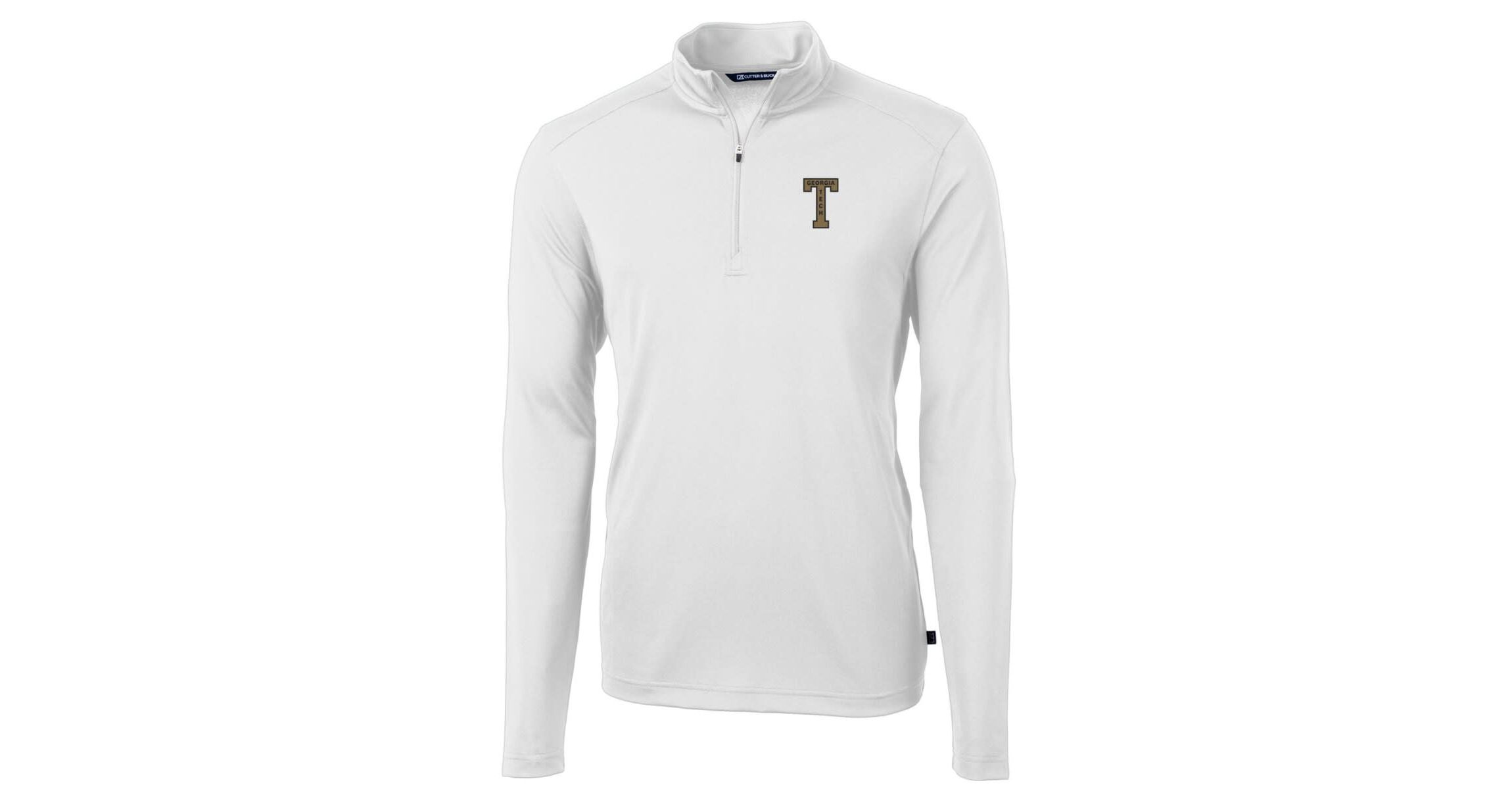 Georgia Tech Yellow Jackets NCAA Georgia Tech Jackets Virtue Eco Pique Recycled Quarter-Zip Pullover Top