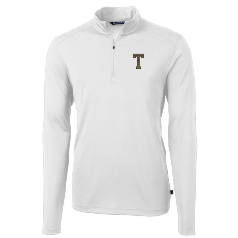 Georgia Tech Yellow Jackets NCAA Georgia Tech Jackets Virtue Eco Pique Recycled Quarter-Zip Pullover Top