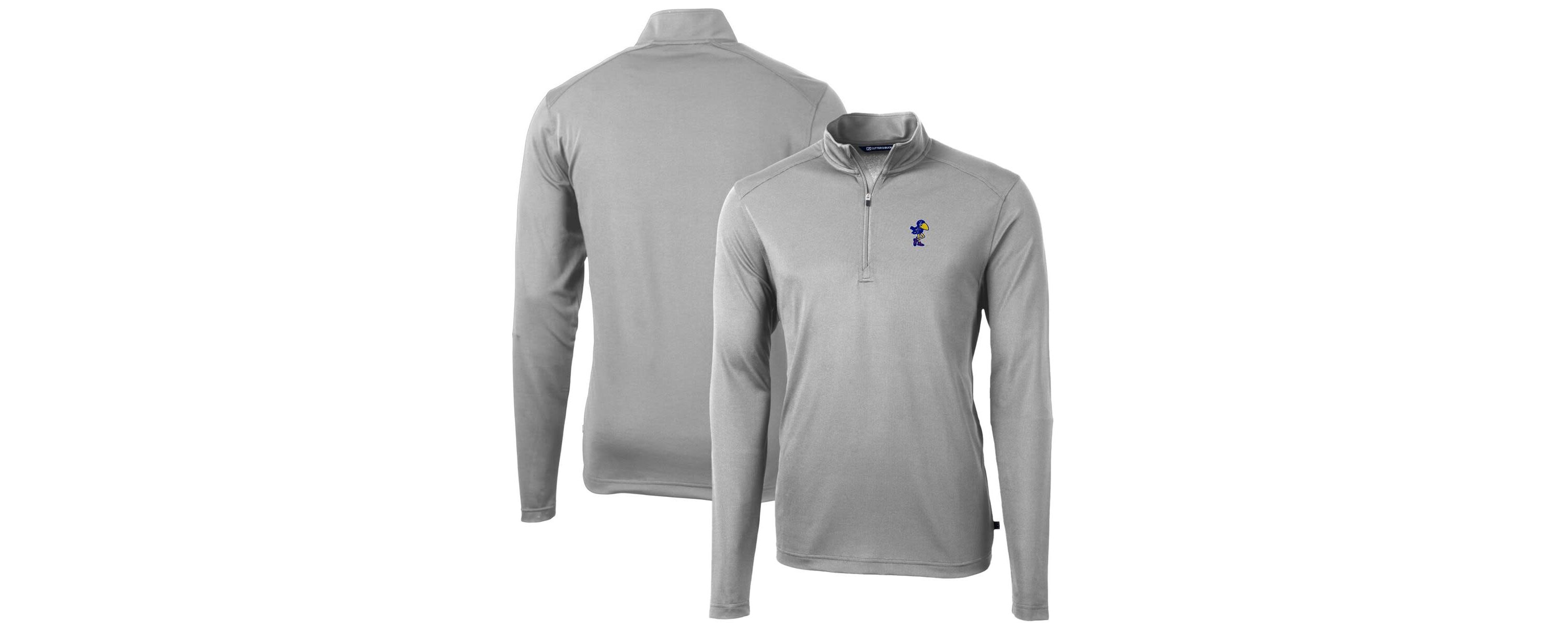 NCAA Kansas Jayhawks Virtue Eco Pique Recycled Quarter-Zip Pullover Top