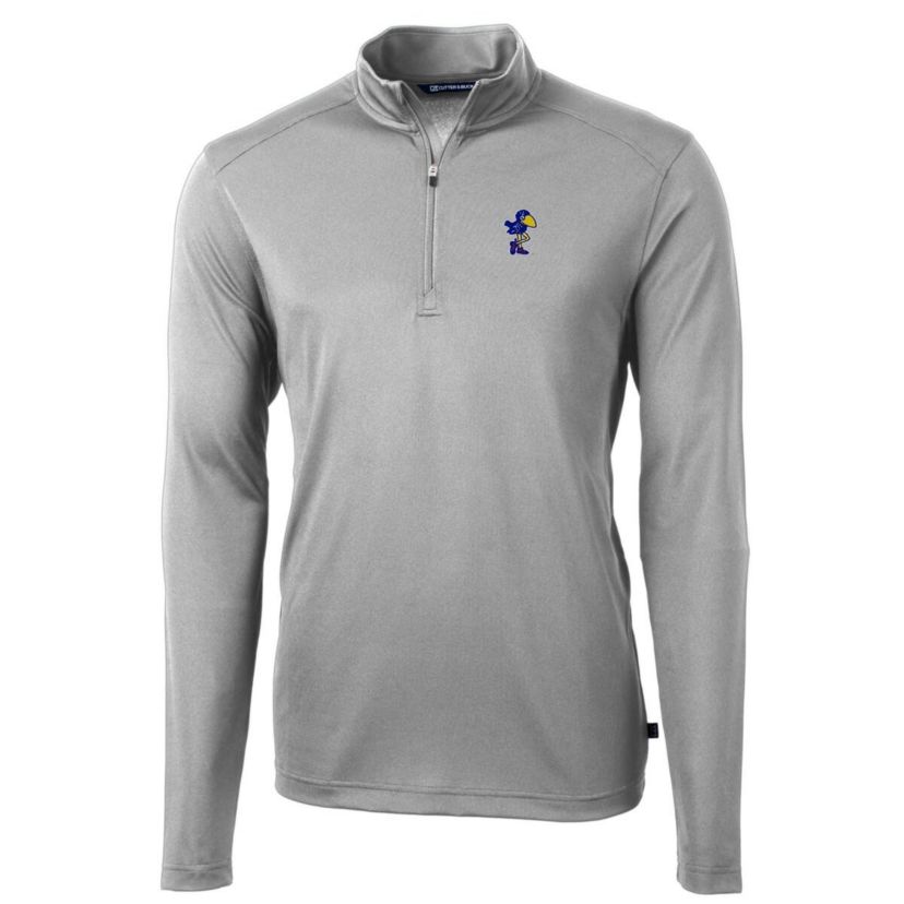 NCAA Kansas Jayhawks Virtue Eco Pique Recycled Quarter-Zip Pullover Top