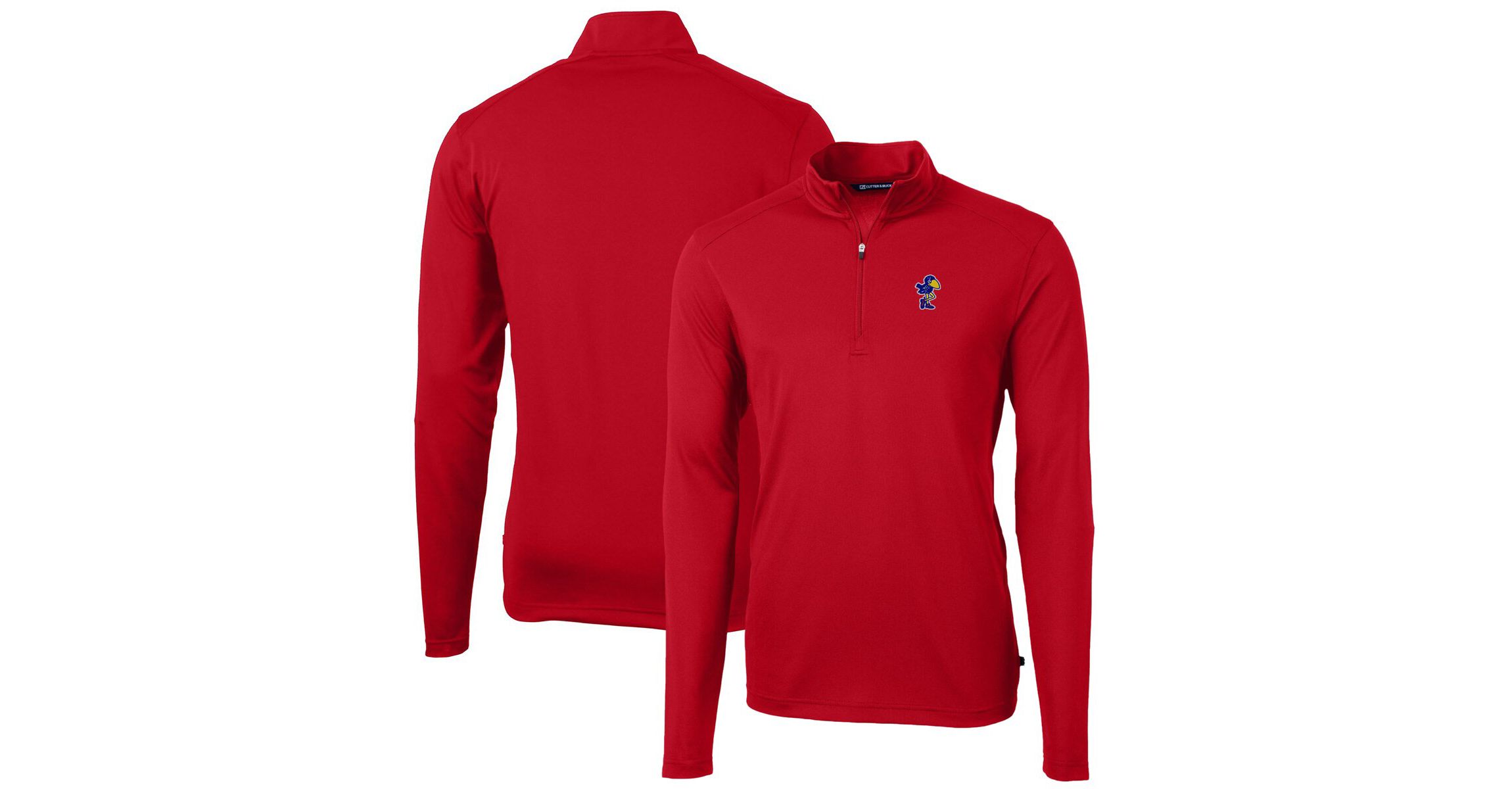 NCAA Kansas Jayhawks Virtue Eco Pique Recycled Quarter-Zip Pullover Top