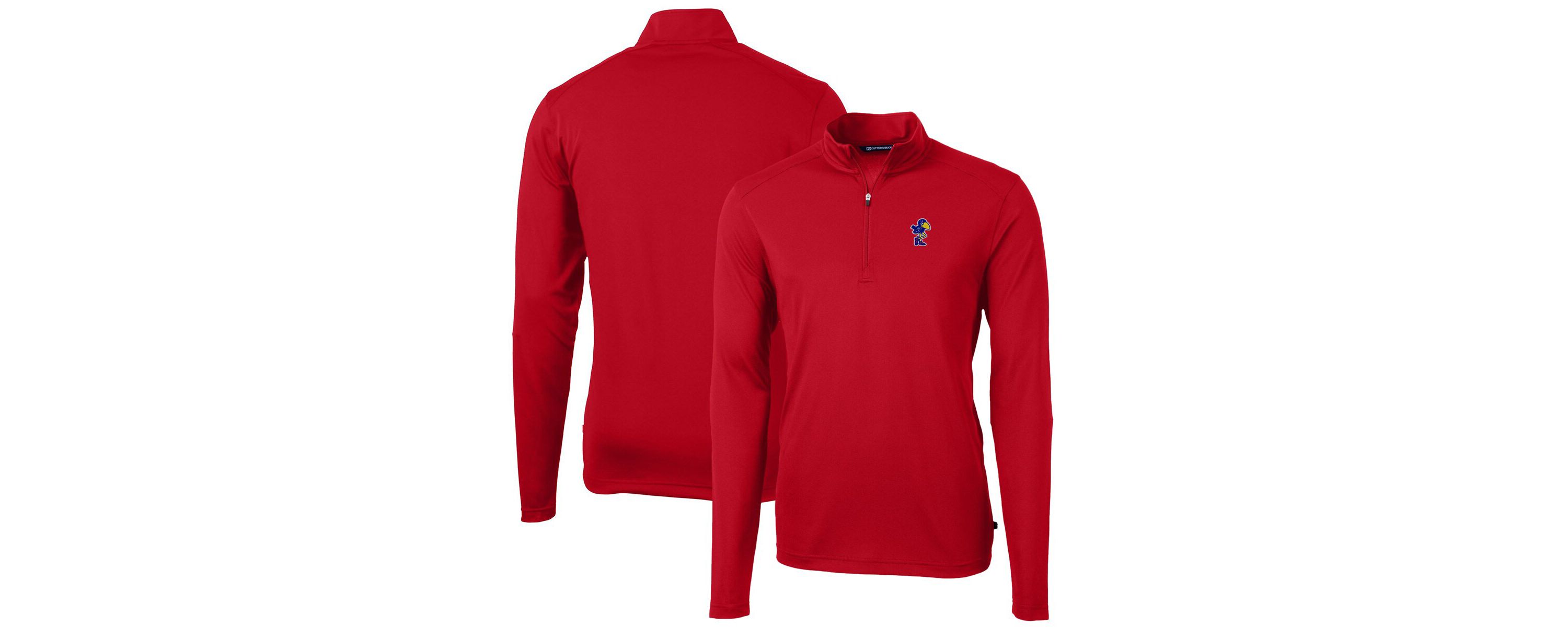 NCAA Kansas Jayhawks Virtue Eco Pique Recycled Quarter-Zip Pullover Top