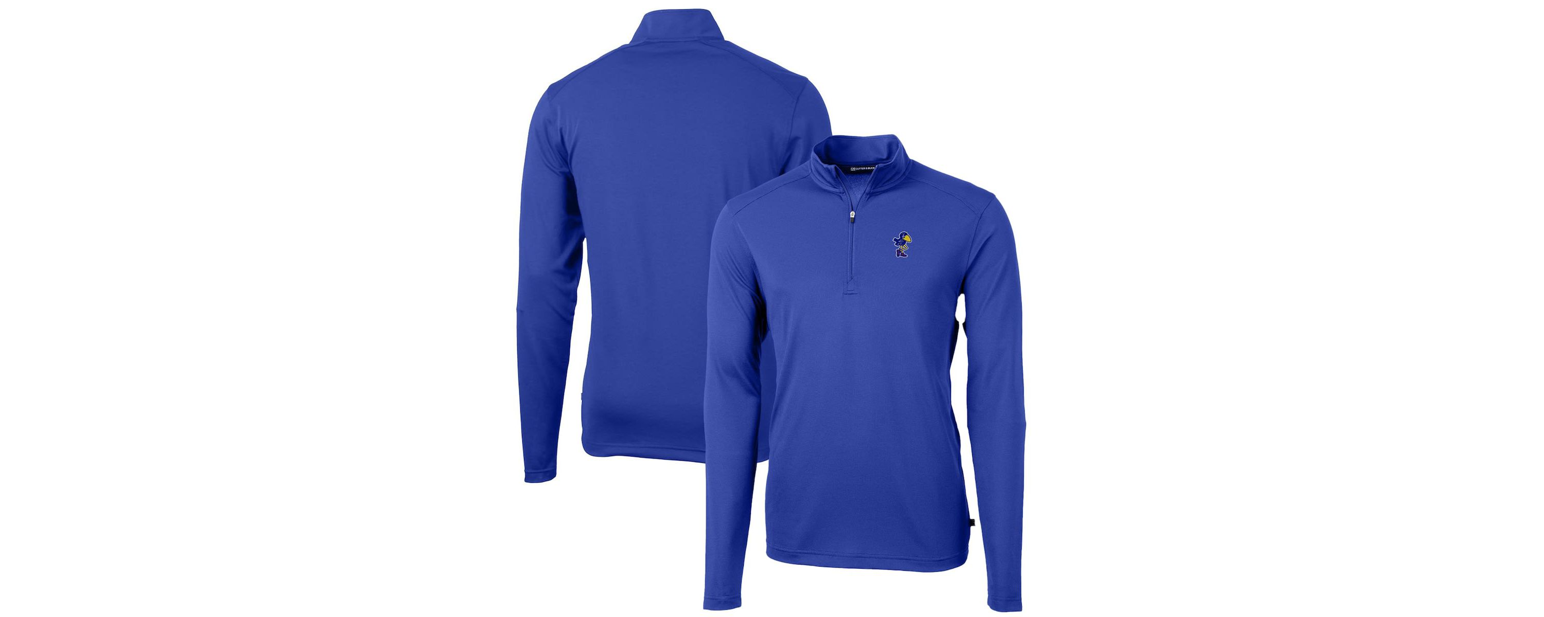 NCAA Kansas Jayhawks Virtue Eco Pique Recycled Quarter-Zip Pullover Top