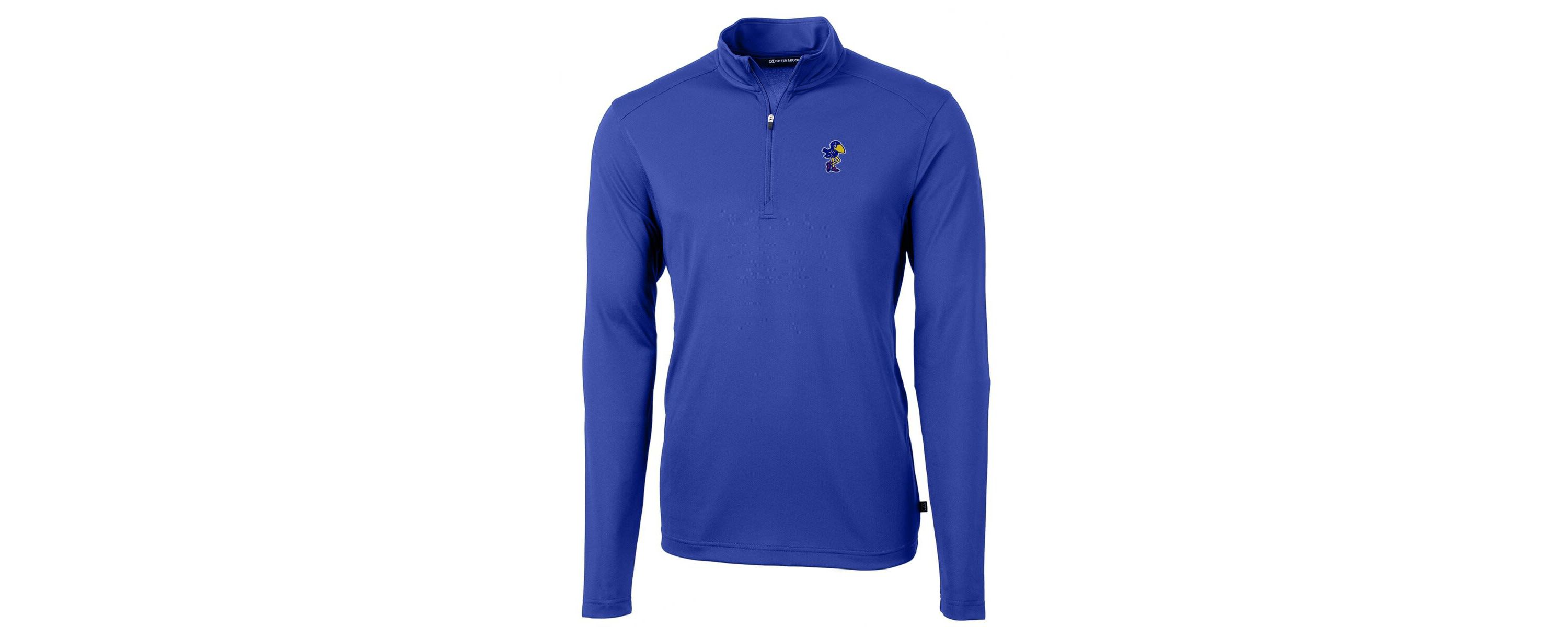 NCAA Kansas Jayhawks Virtue Eco Pique Recycled Quarter-Zip Pullover Top