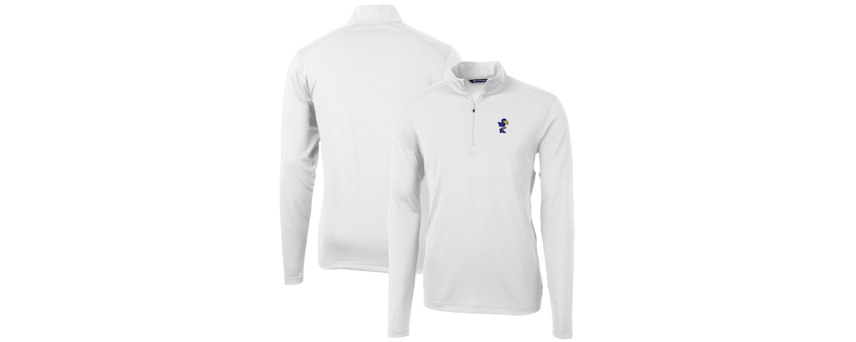 NCAA Kansas Jayhawks Virtue Eco Pique Recycled Quarter-Zip Pullover Top
