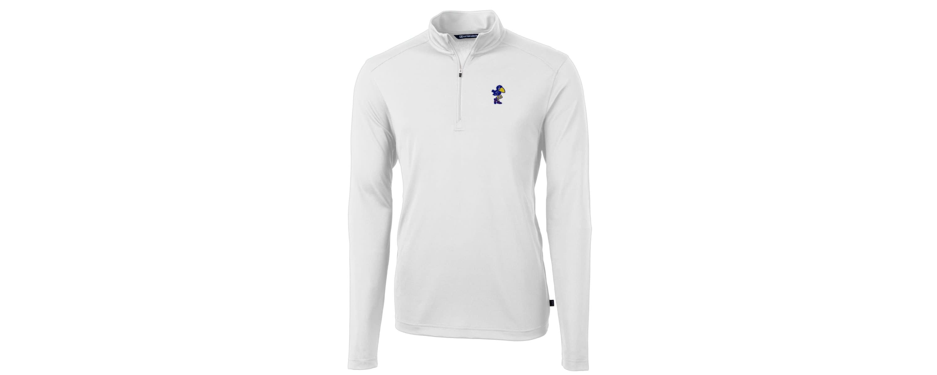 NCAA Kansas Jayhawks Virtue Eco Pique Recycled Quarter-Zip Pullover Top
