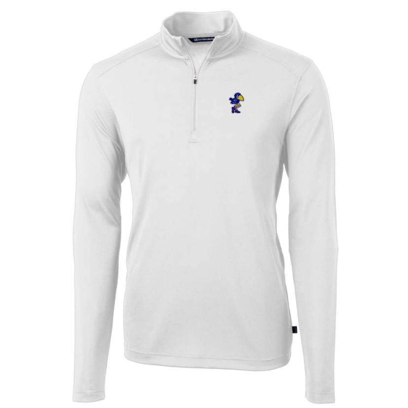 NCAA Kansas Jayhawks Virtue Eco Pique Recycled Quarter-Zip Pullover Top
