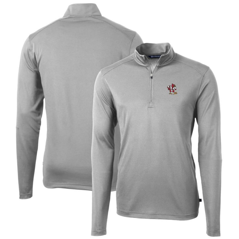 NCAA Louisville Cardinals Virtue Eco Pique Recycled Quarter-Zip Pullover Top