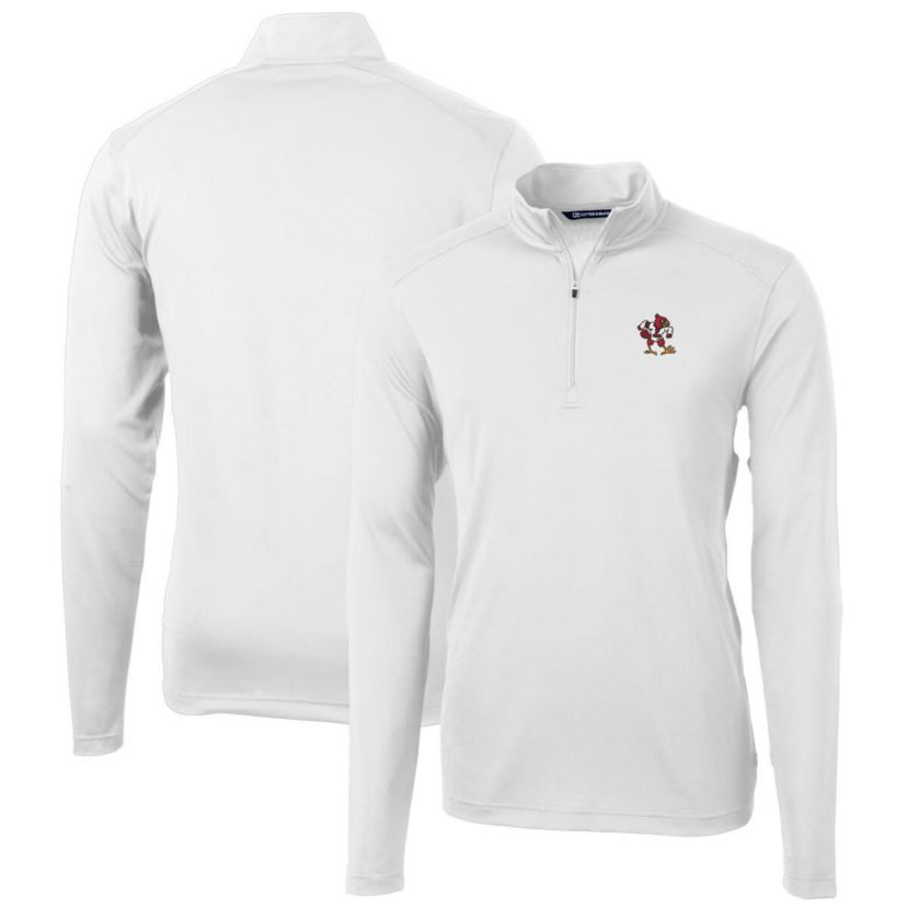 NCAA Louisville Cardinals Virtue Eco Pique Recycled Quarter-Zip Pullover Top