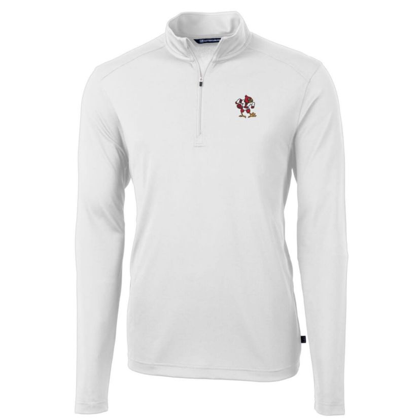 NCAA Louisville Cardinals Virtue Eco Pique Recycled Quarter-Zip Pullover Top