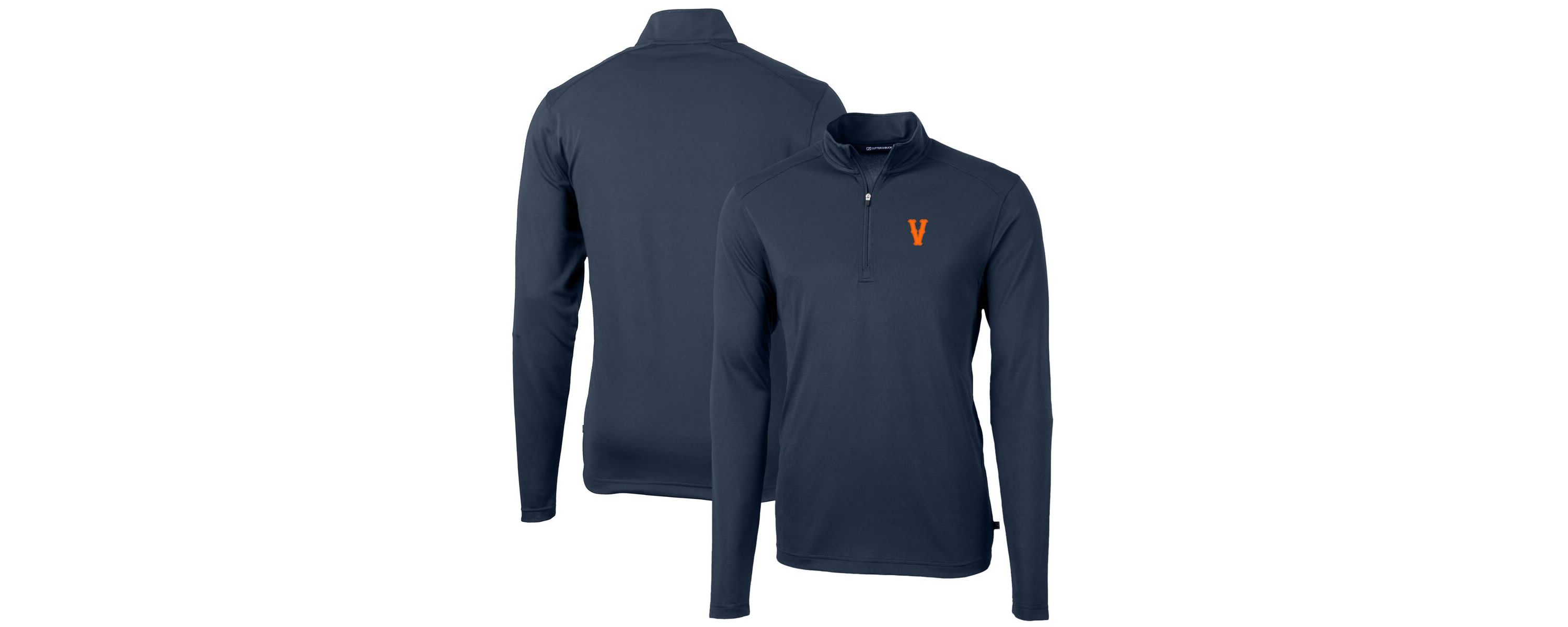 NCAA Virginia Cavaliers Vintage Virtue Eco Pique Recycled Quarter-Zip Pullover Top