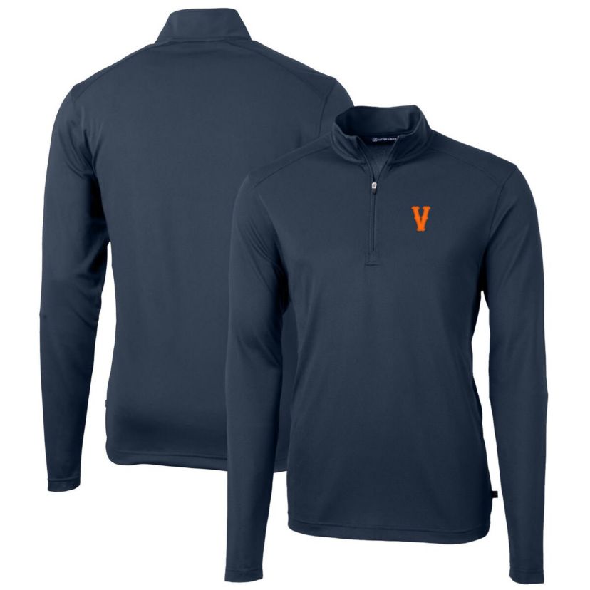 NCAA Virginia Cavaliers Vintage Virtue Eco Pique Recycled Quarter-Zip Pullover Top