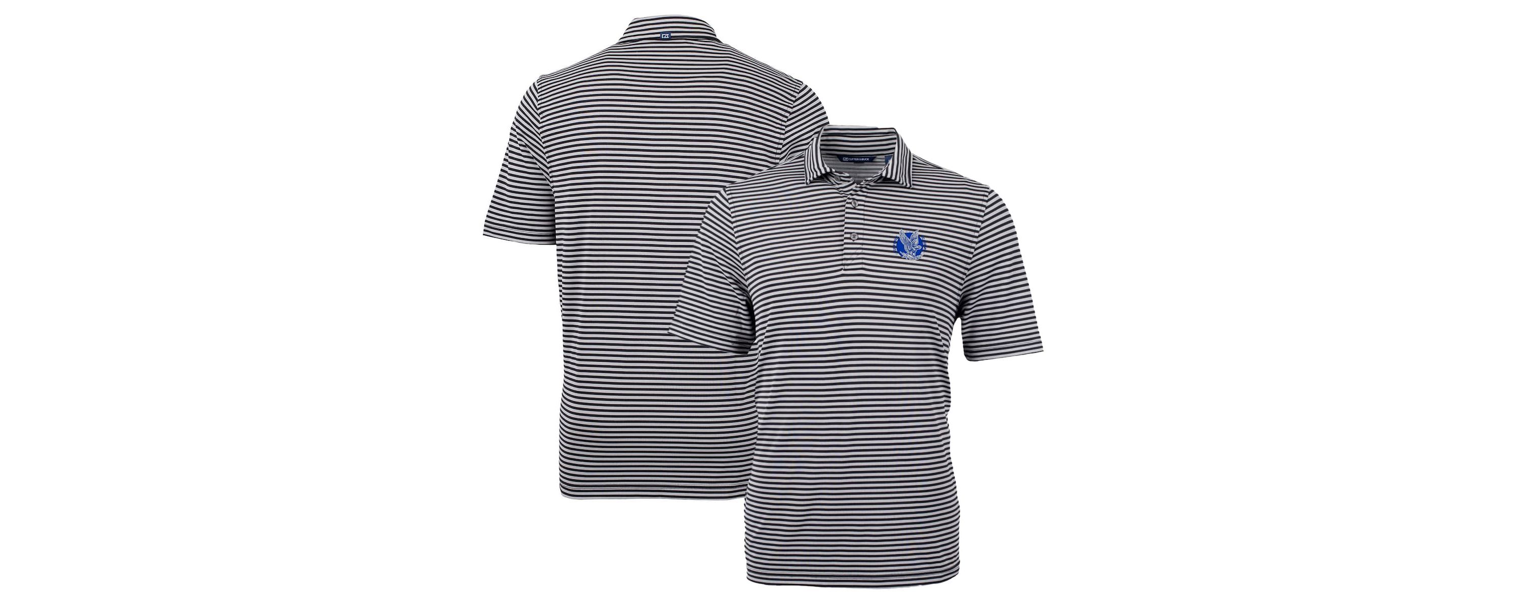 NCAA Air Force Falcons Throwback Logo Virtue Eco Pique Stripe Recycled Polo