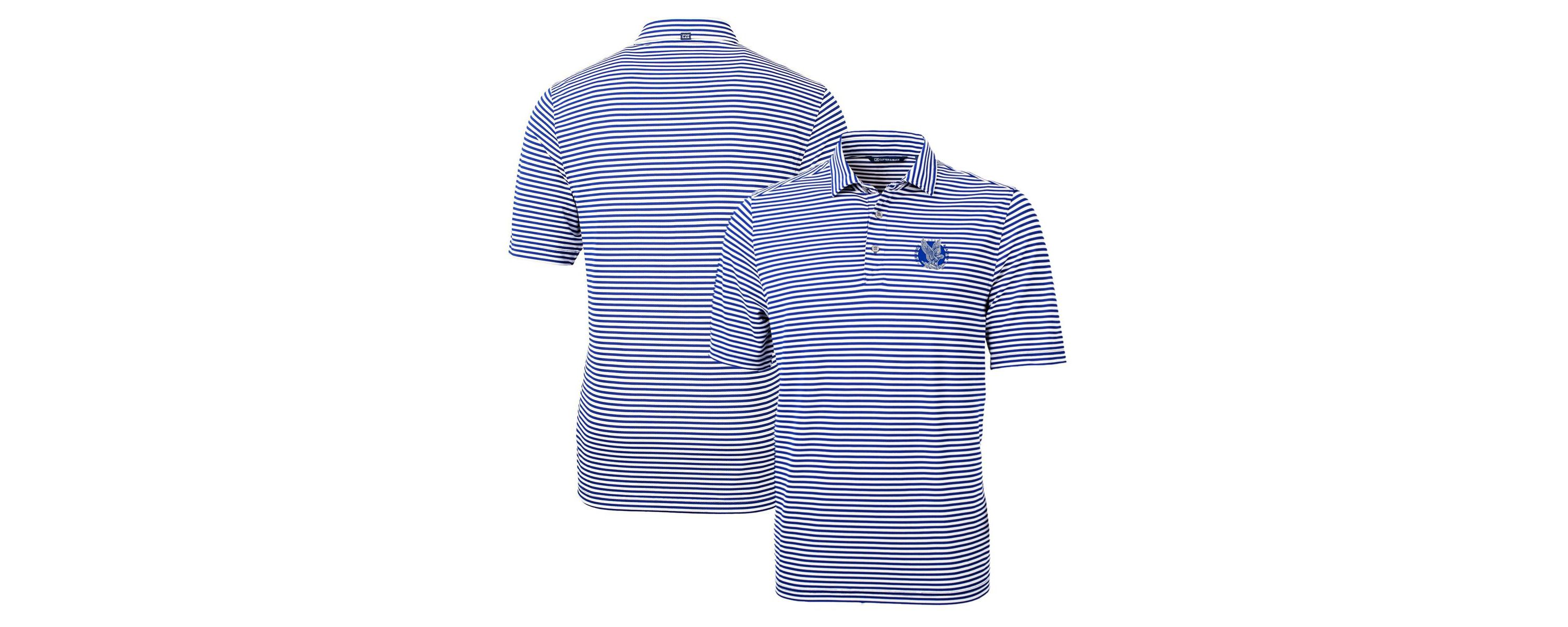 NCAA Air Force Falcons Throwback Logo Virtue Eco Pique Stripe Recycled Polo