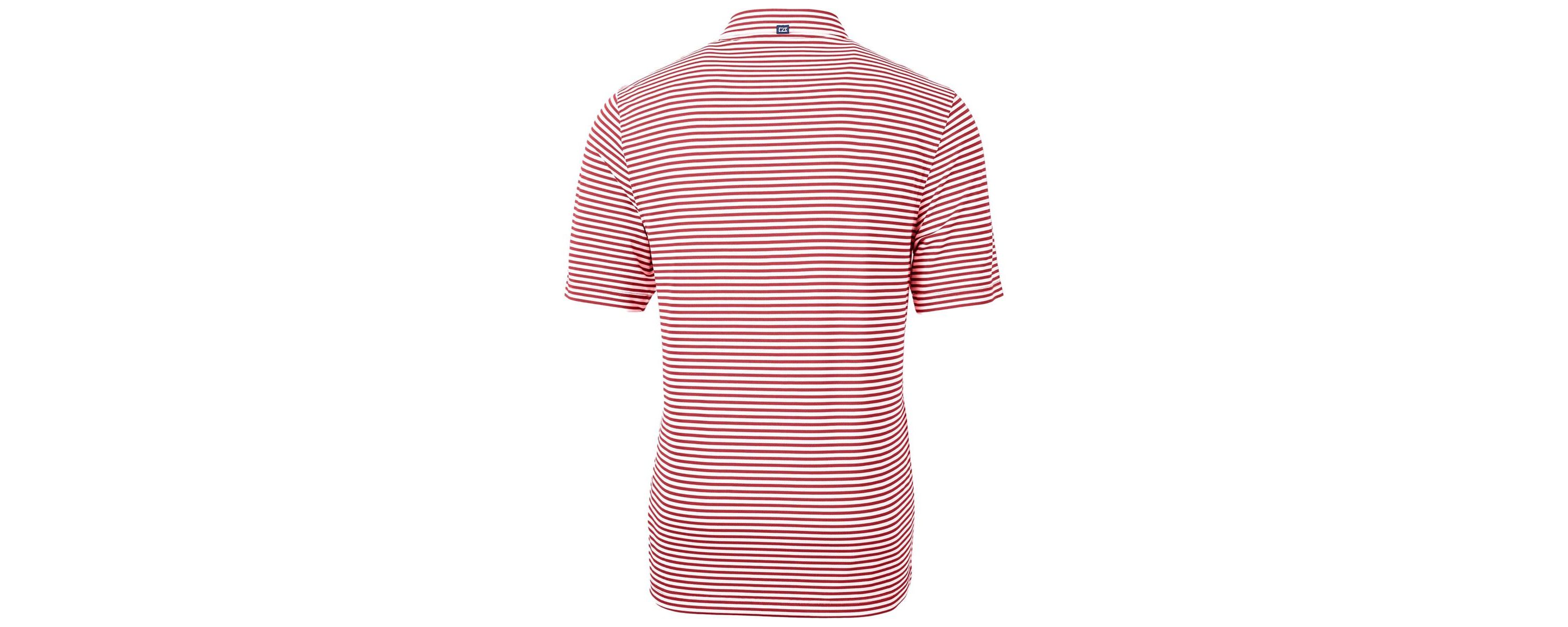 Alabama Crimson Tide NCAA Alabama Tide Throwback Logo Virtue Eco Pique Stripe Recycled Polo