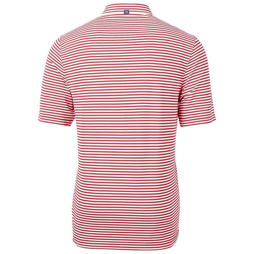 Alabama Crimson Tide NCAA Alabama Tide Throwback Logo Virtue Eco Pique Stripe Recycled Polo