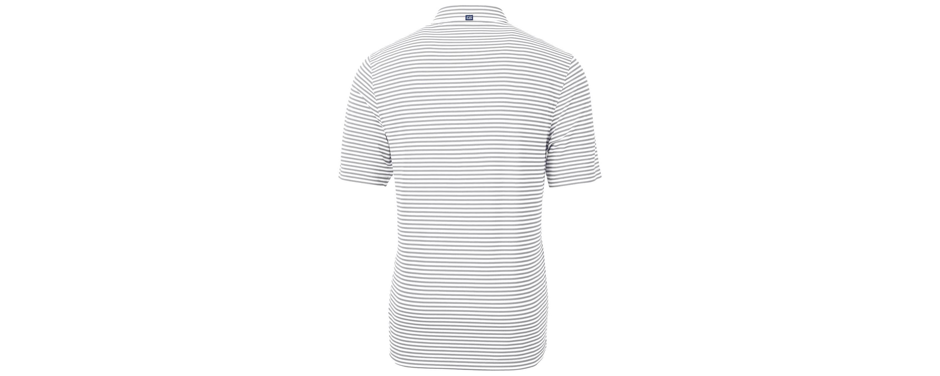 NCAA Arkansas Razorbacks Throwback Logo Virtue Eco Pique Stripe Recycled Polo