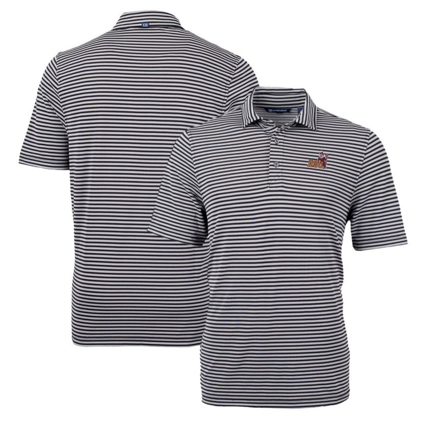 NCAA Arizona State Sun Devils Throwback Logo Virtue Eco Pique Stripe Recycled Polo