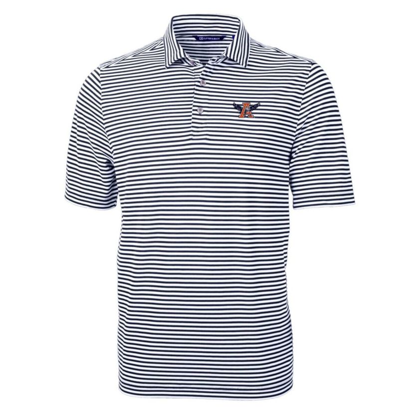 NCAA Auburn Tigers Throwback Logo Virtue Eco Pique Stripe Recycled Polo