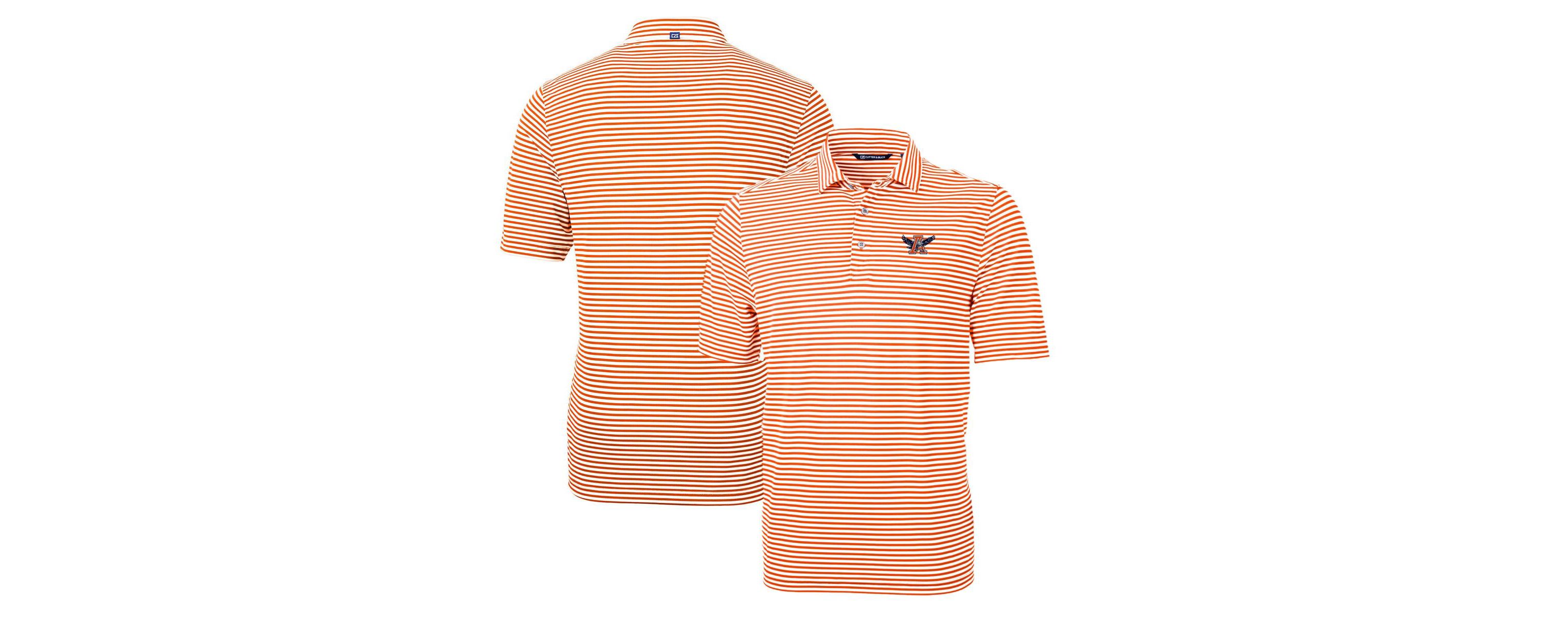 NCAA Auburn Tigers Throwback Logo Virtue Eco Pique Stripe Recycled Polo