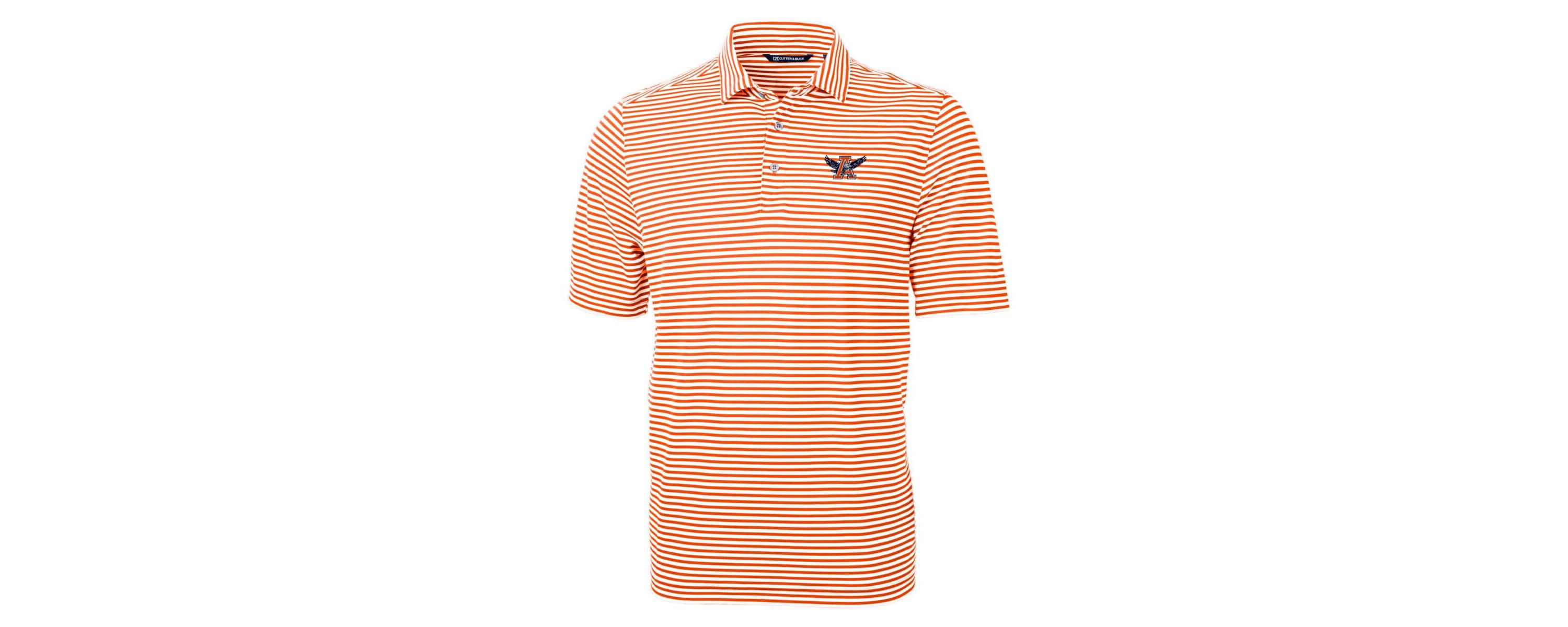 NCAA Auburn Tigers Throwback Logo Virtue Eco Pique Stripe Recycled Polo