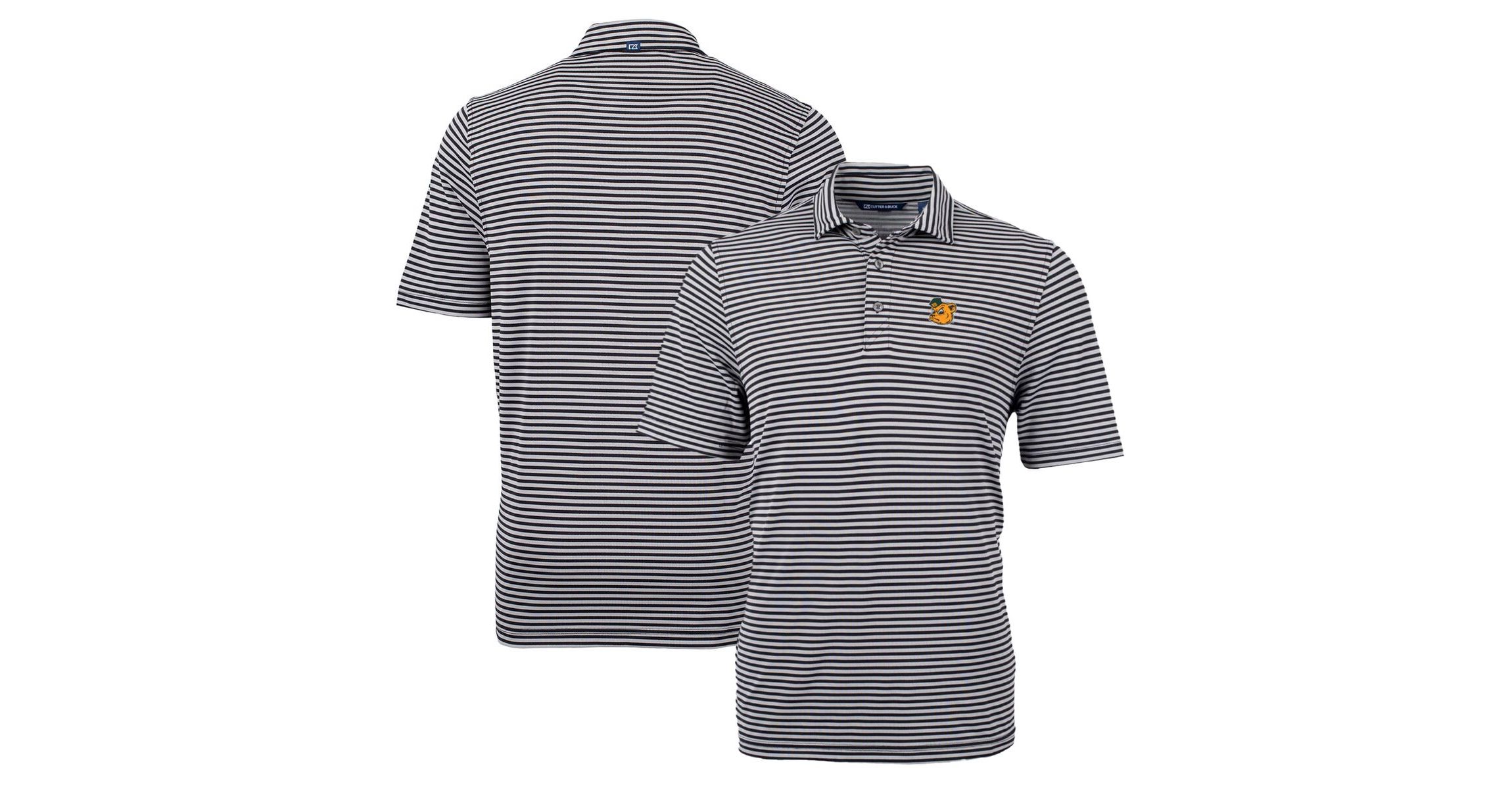NCAA Baylor Bears Throwback Logo Virtue Eco Pique Stripe Recycled Polo