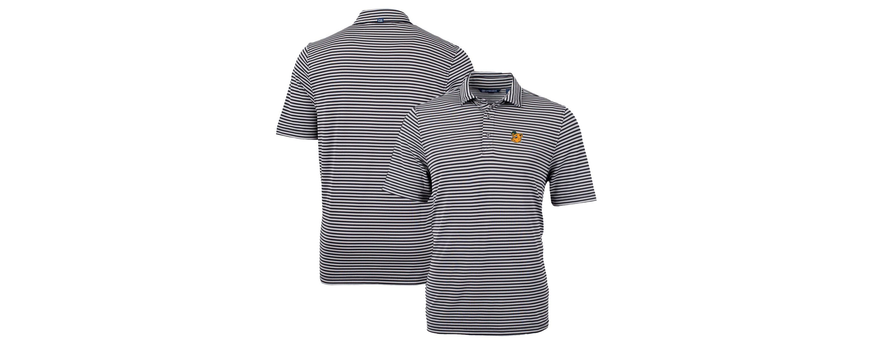 NCAA Baylor Bears Throwback Logo Virtue Eco Pique Stripe Recycled Polo