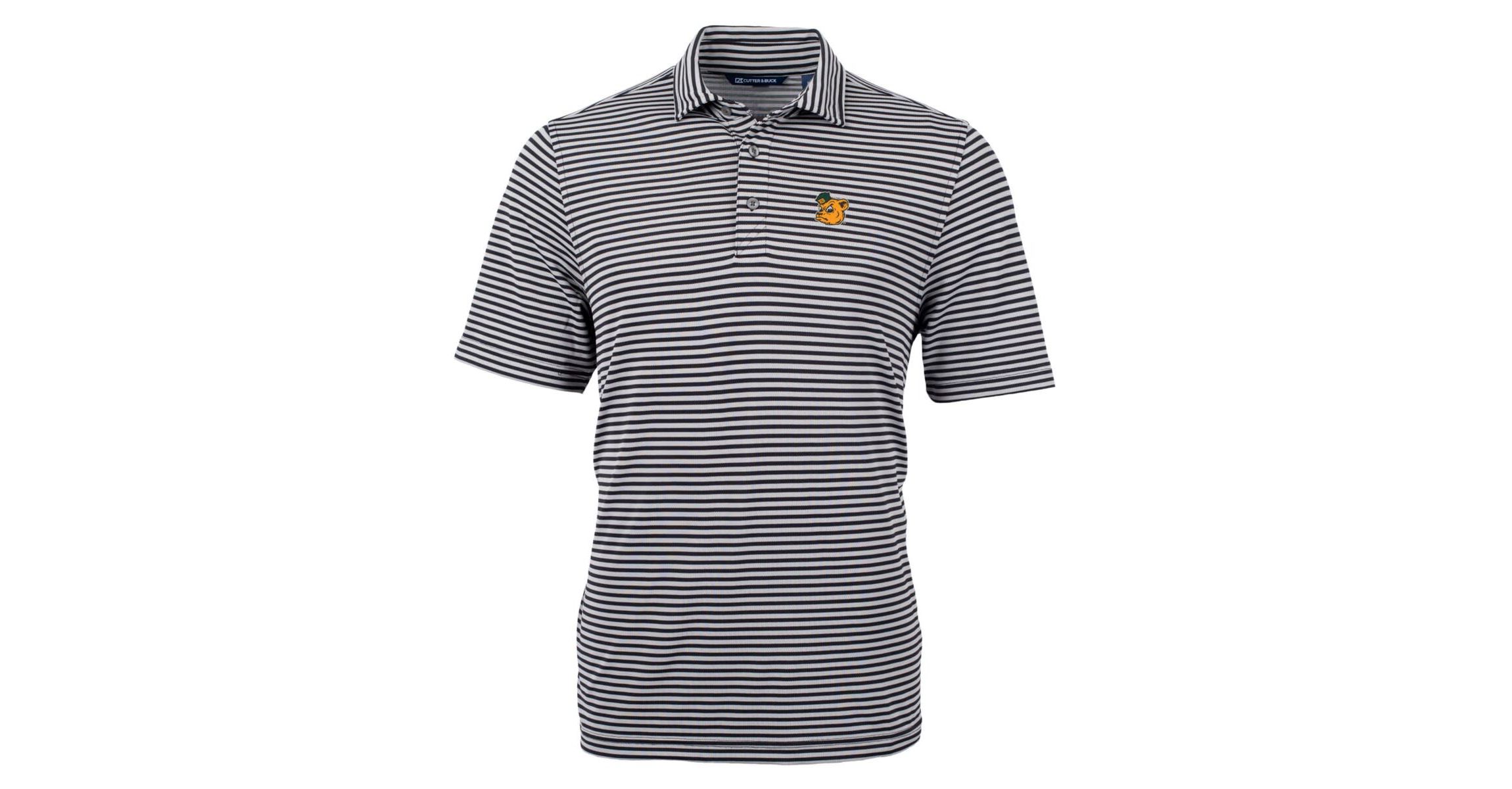 NCAA Baylor Bears Throwback Logo Virtue Eco Pique Stripe Recycled Polo