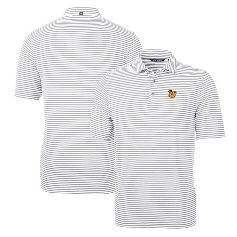 NCAA Baylor Bears Throwback Logo Virtue Eco Pique Stripe Recycled Polo
