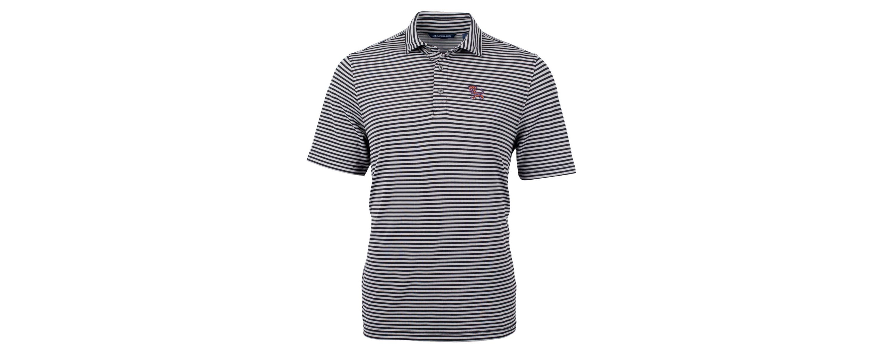 NCAA Clemson Tigers Throwback Logo Virtue Eco Pique Stripe Recycled Polo