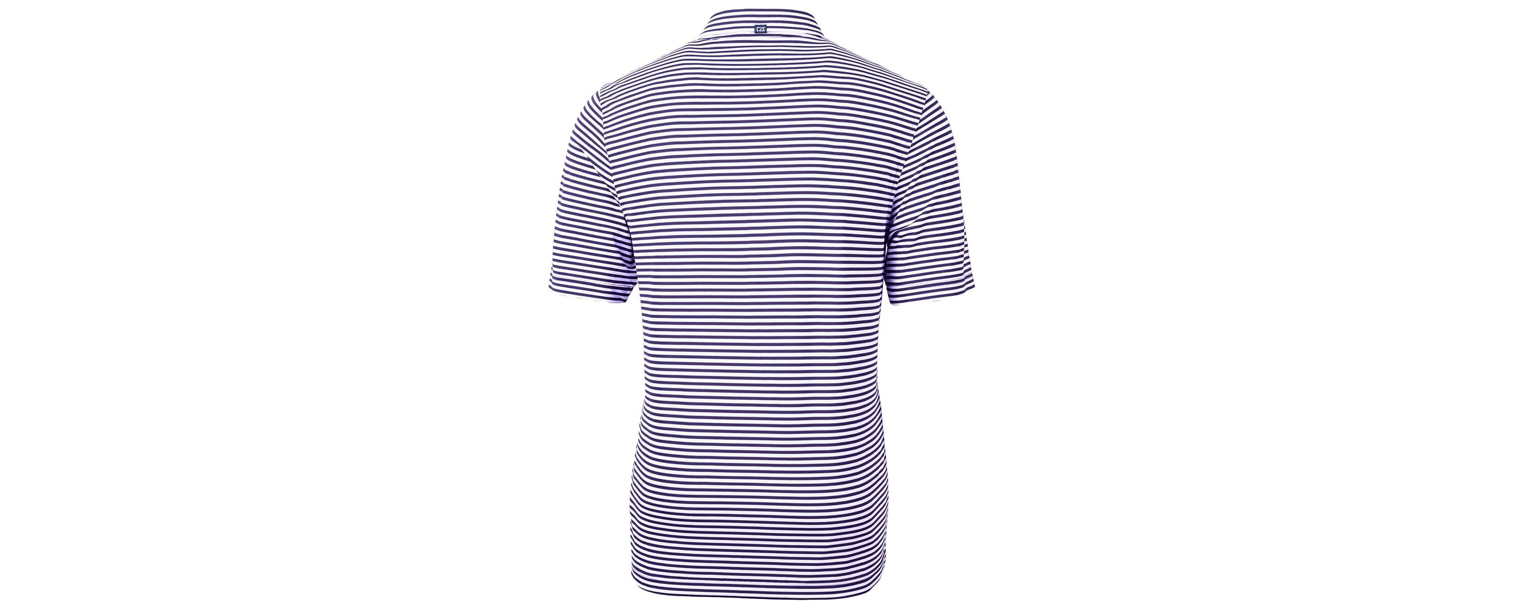 East Carolina Pirates NCAA ECU Pirates Throwback Logo Virtue Eco Pique Stripe Recycled Polo