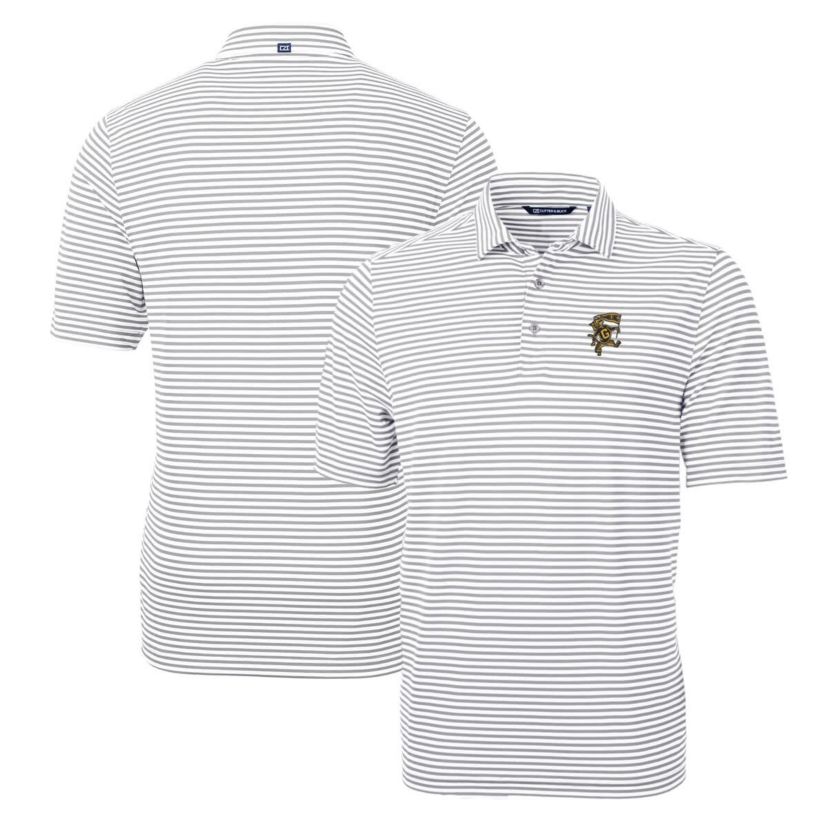 Grambling State Tigers NCAA Grambling Tigers Throwback Logo Virtue Eco Pique Stripe Recycled Polo