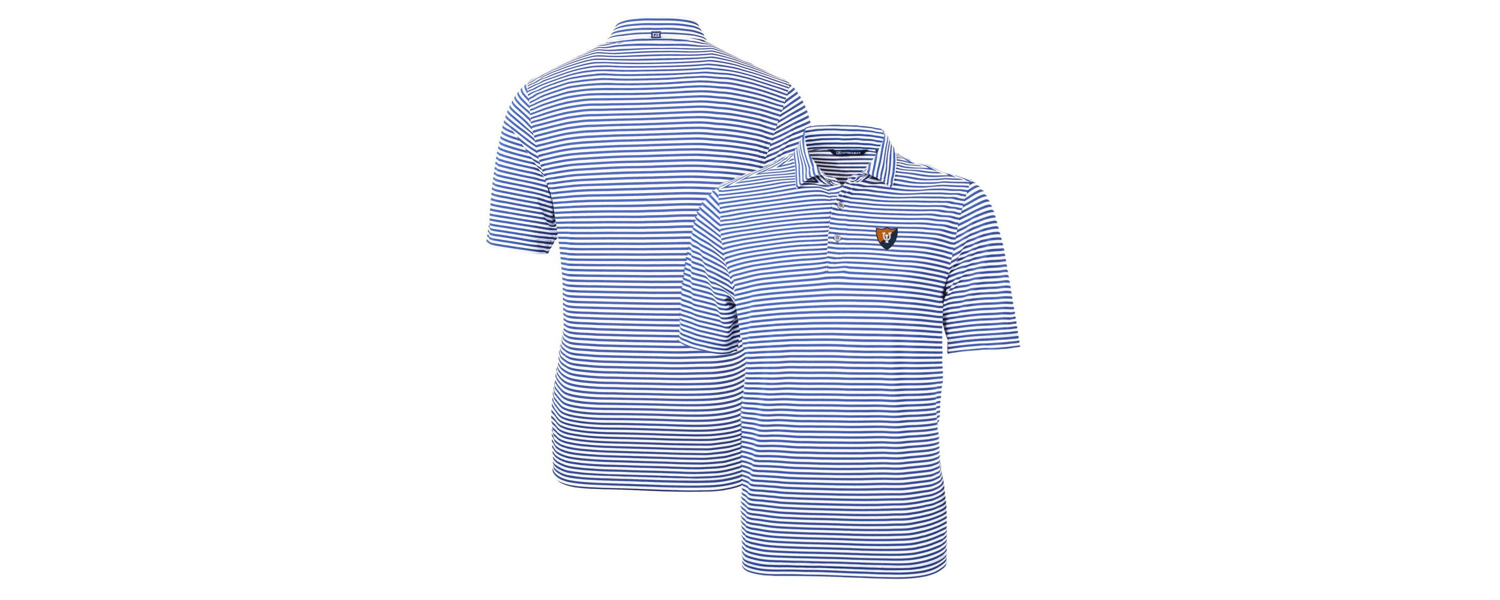 NCAA Illinois Fighting Illini Throwback Logo Virtue Eco Pique Stripe Recycled Polo