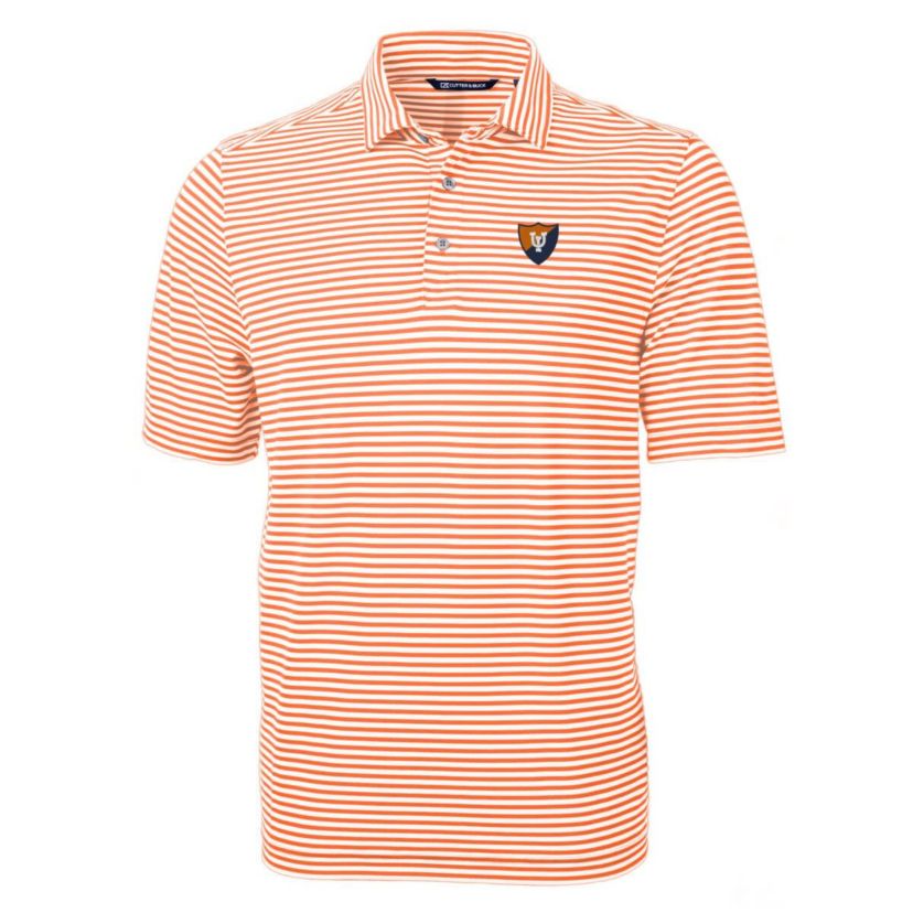 NCAA Illinois Fighting Illini Throwback Logo Virtue Eco Pique Stripe Recycled Polo