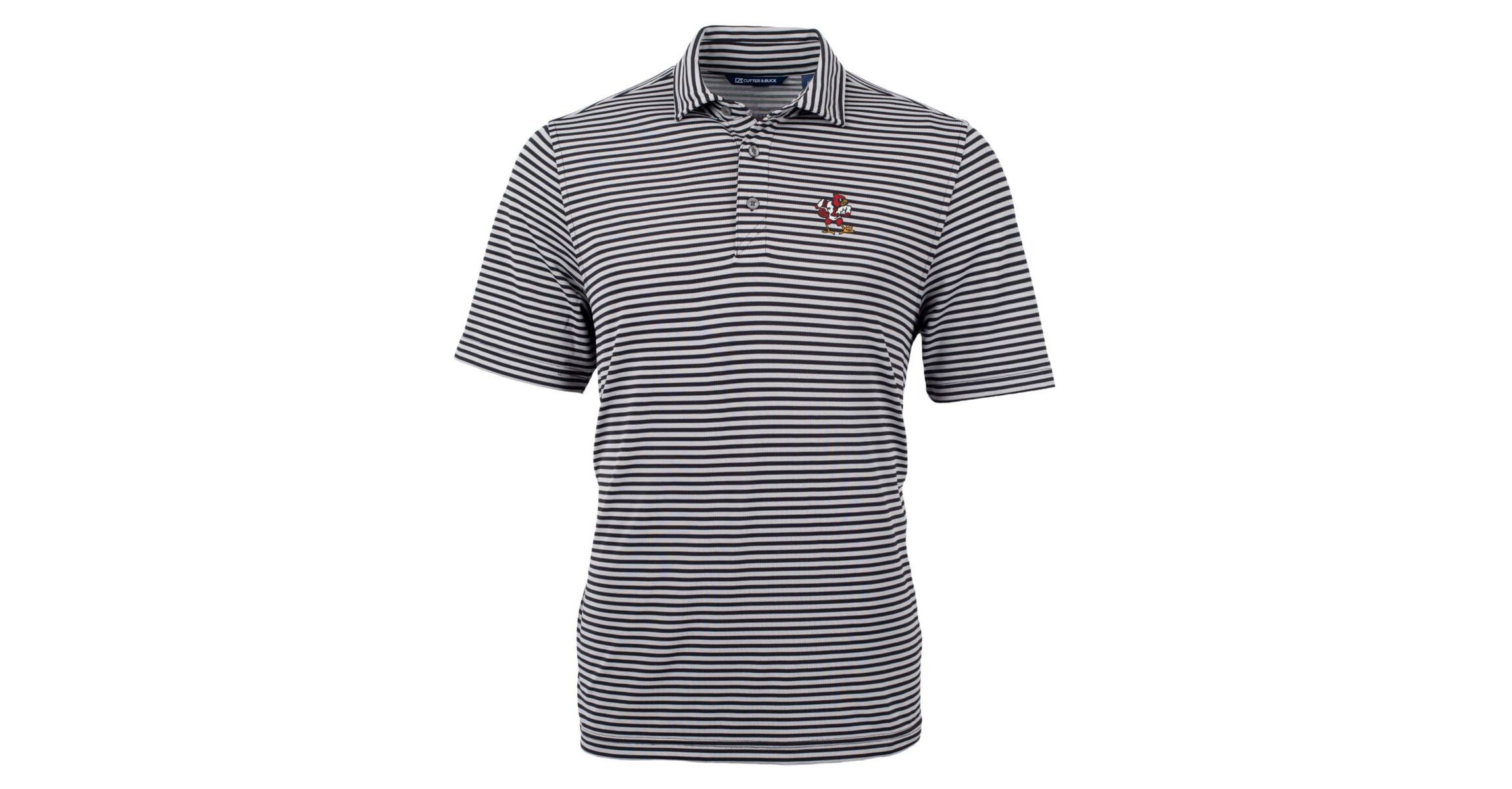 NCAA Louisville Cardinals Throwback Logo Virtue Eco Pique Stripe Recycled Polo