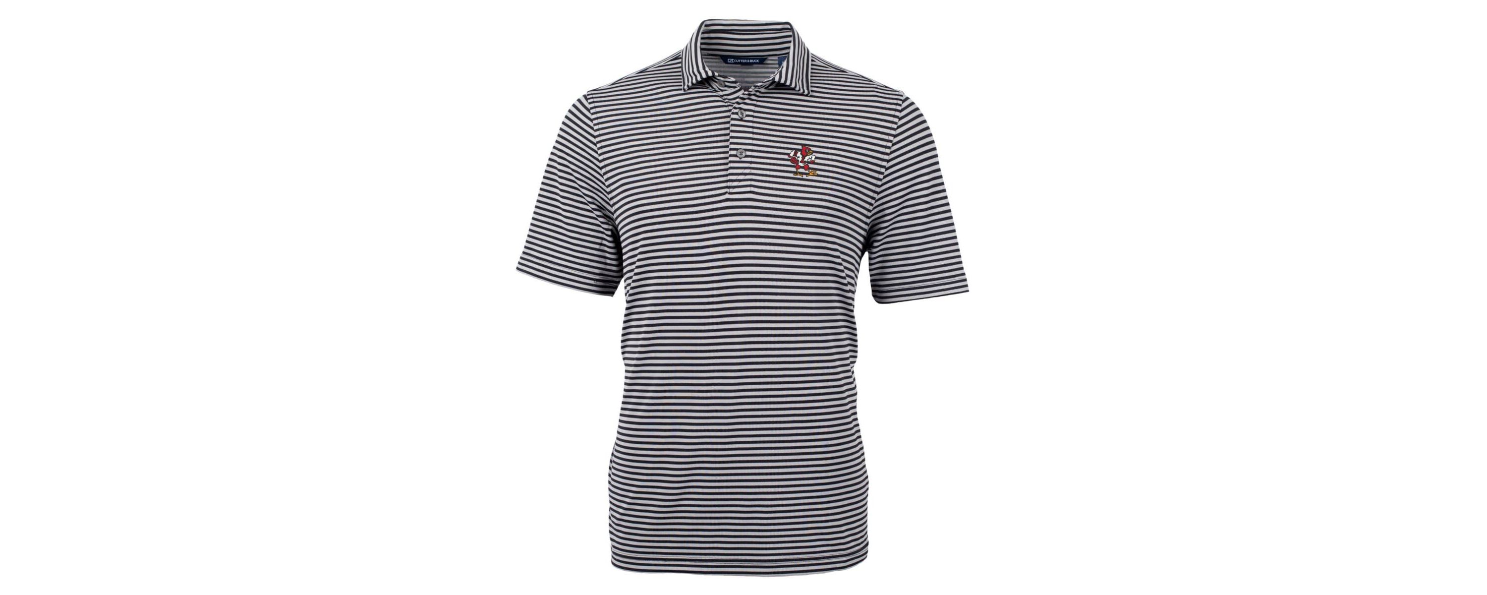 NCAA Louisville Cardinals Throwback Logo Virtue Eco Pique Stripe Recycled Polo