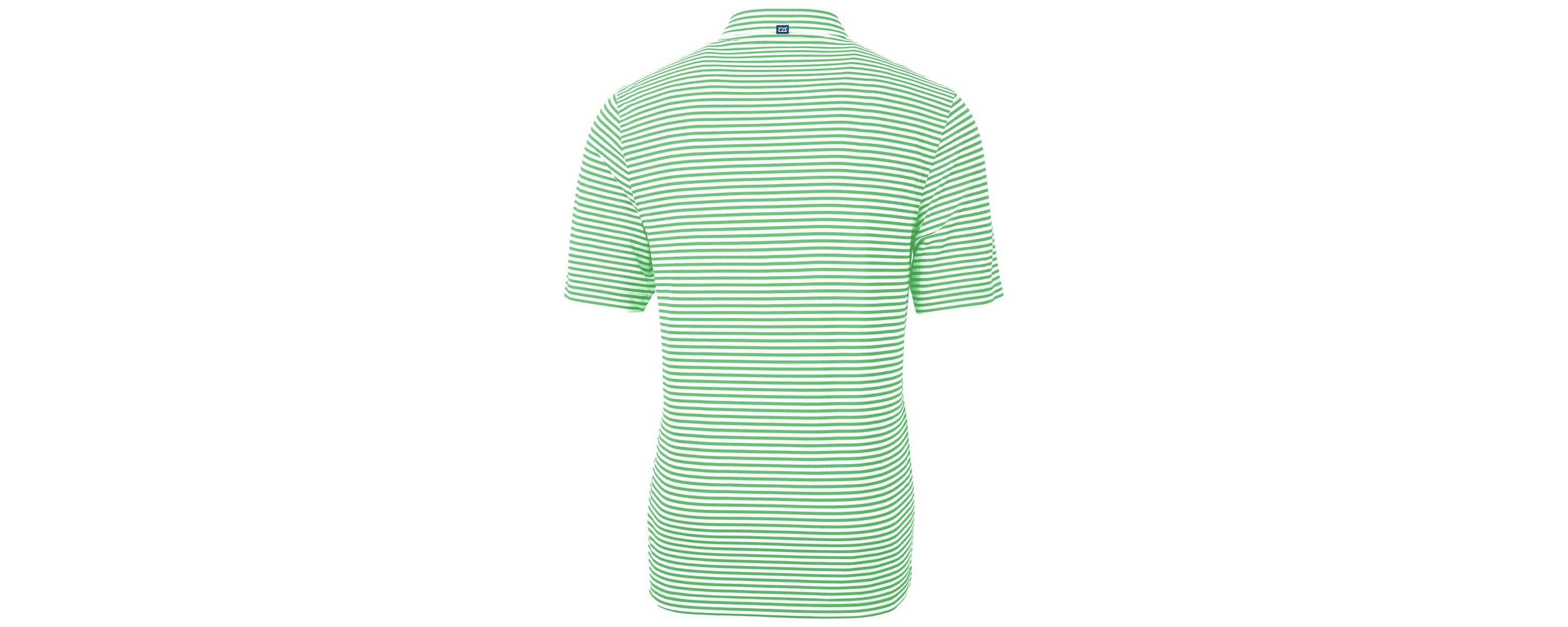 NCAA Kelly Marshall Thundering Herd Throwback Logo Virtue Eco Pique Stripe Recycled Polo