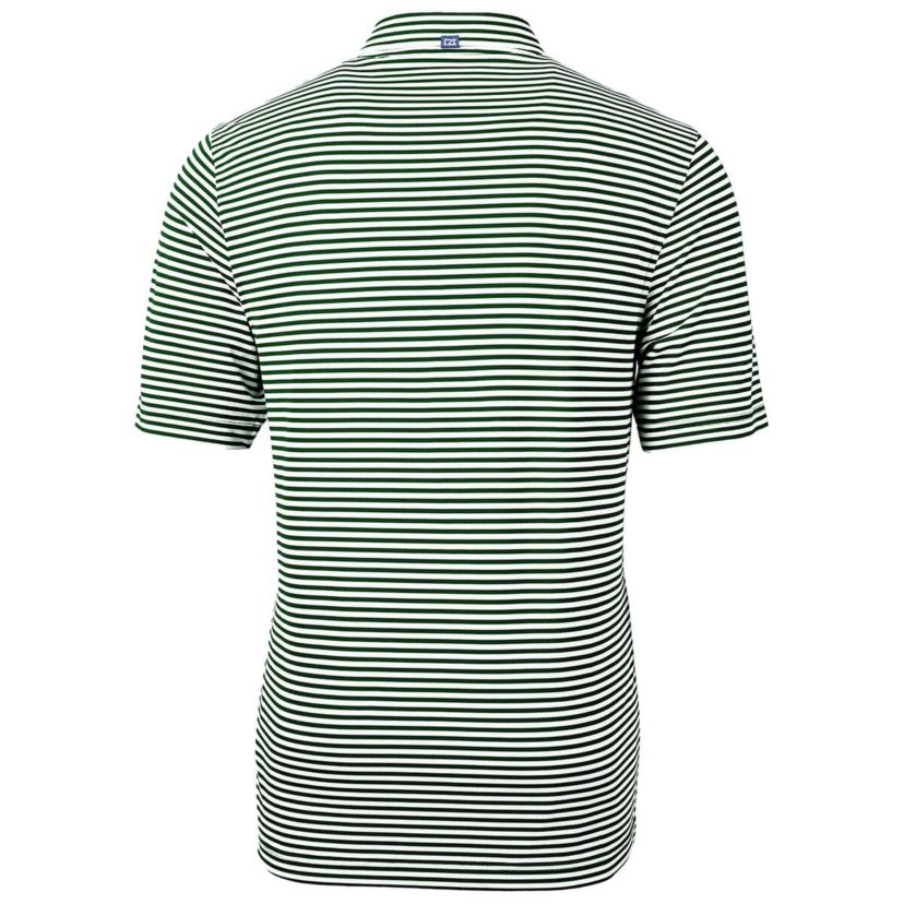 NCAA Michigan State Spartans Throwback Logo Virtue Eco Pique Stripe Recycled Polo