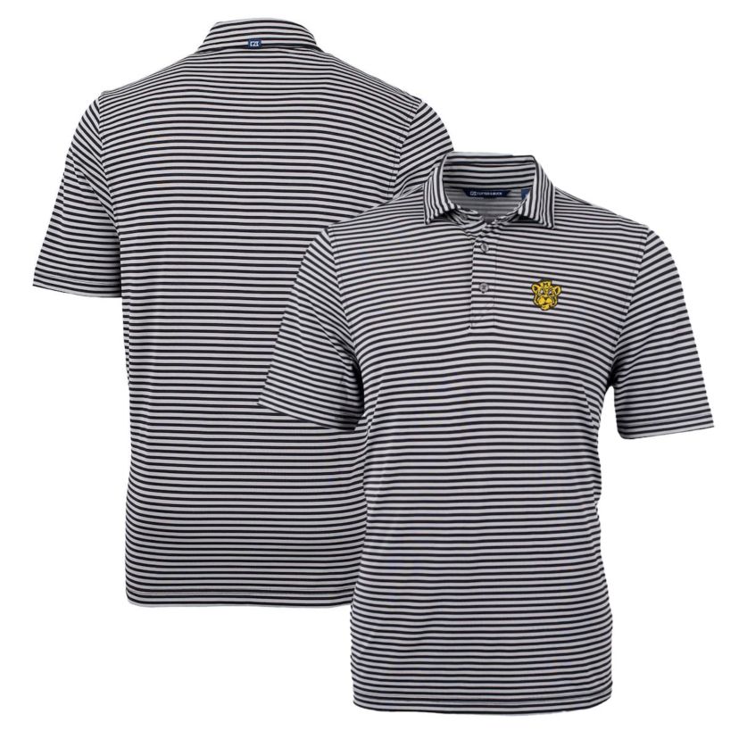 NCAA Missouri Tigers Throwback Logo Virtue Eco Pique Stripe Recycled Polo