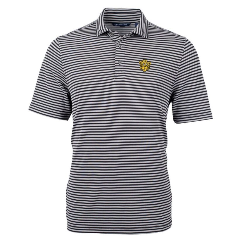 NCAA Missouri Tigers Throwback Logo Virtue Eco Pique Stripe Recycled Polo