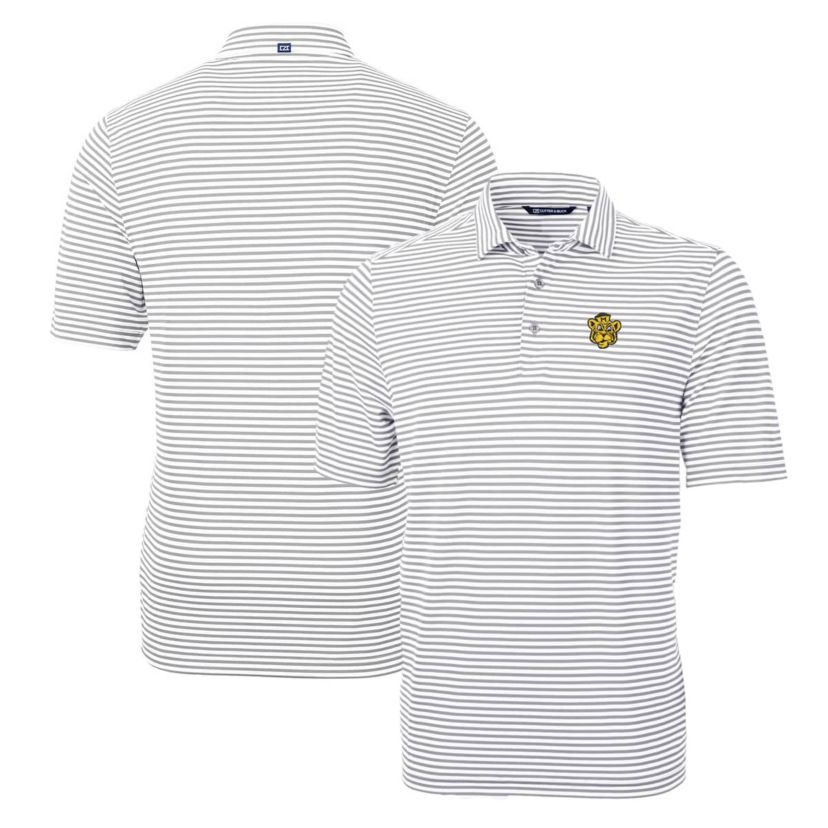 NCAA Missouri Tigers Throwback Logo Virtue Eco Pique Stripe Recycled Polo