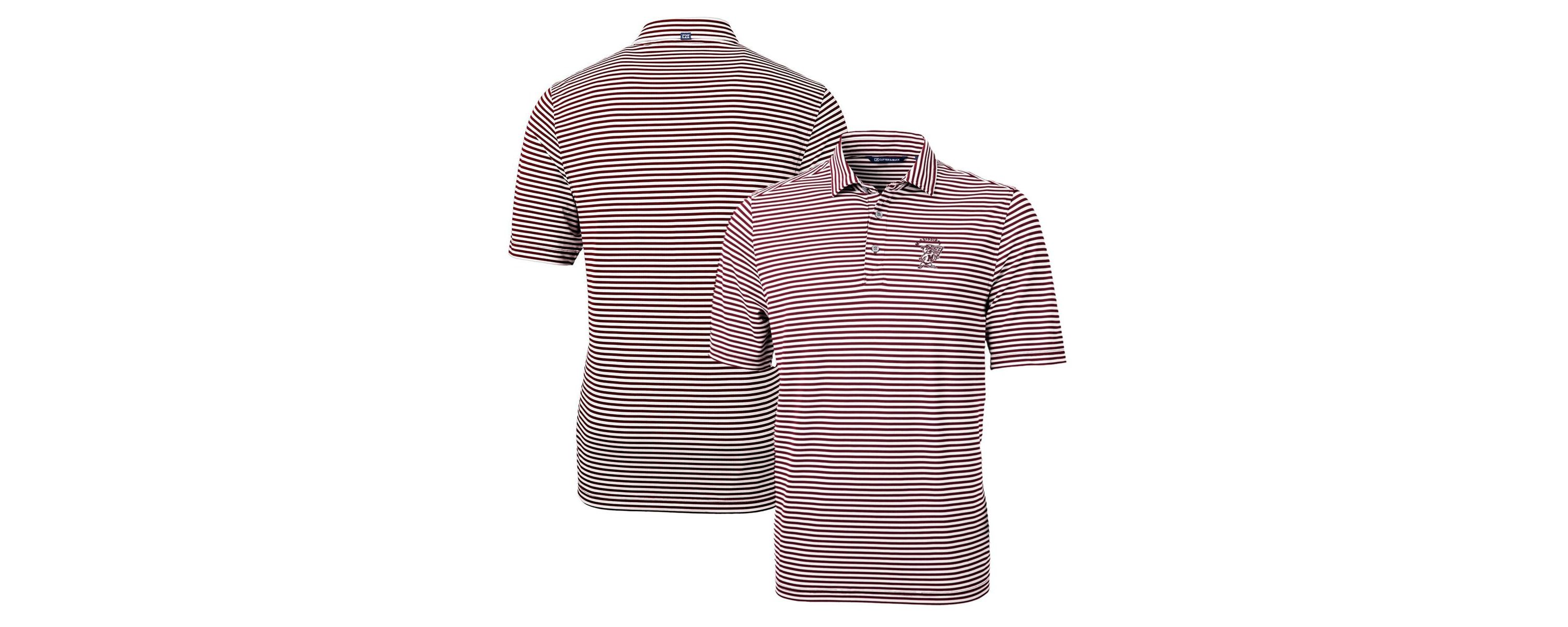 NCAA Mississippi State Bulldogs Throwback Logo Virtue Eco Pique Stripe Recycled Polo